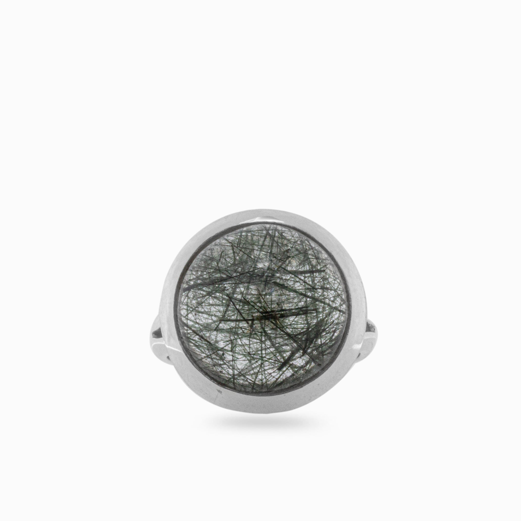 Tourmalated quartz outlet ring