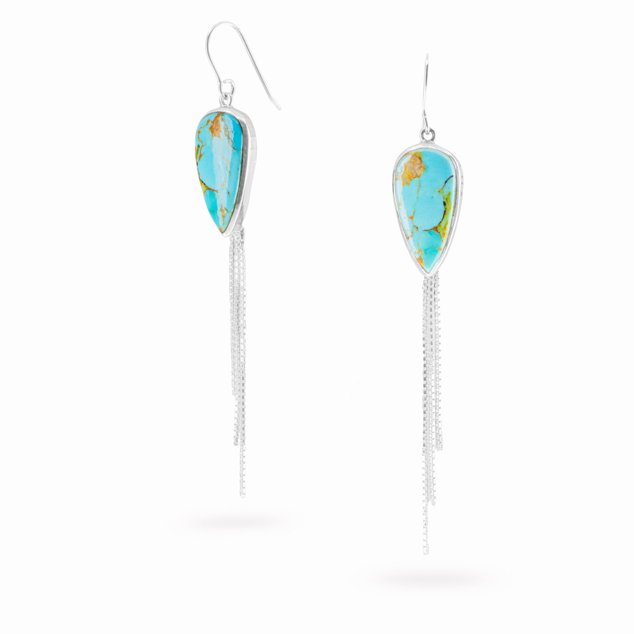 Turquoise drop deals earrings silver