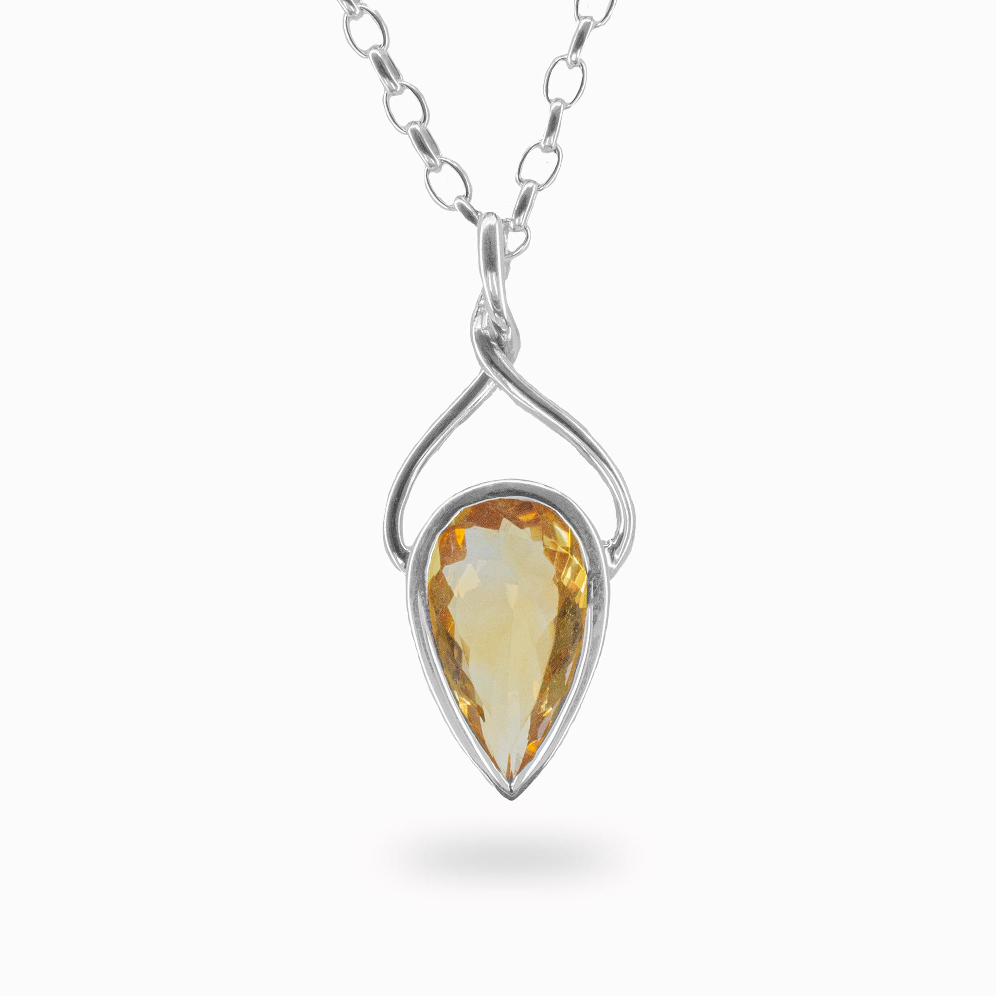 Citrine store necklace pendant