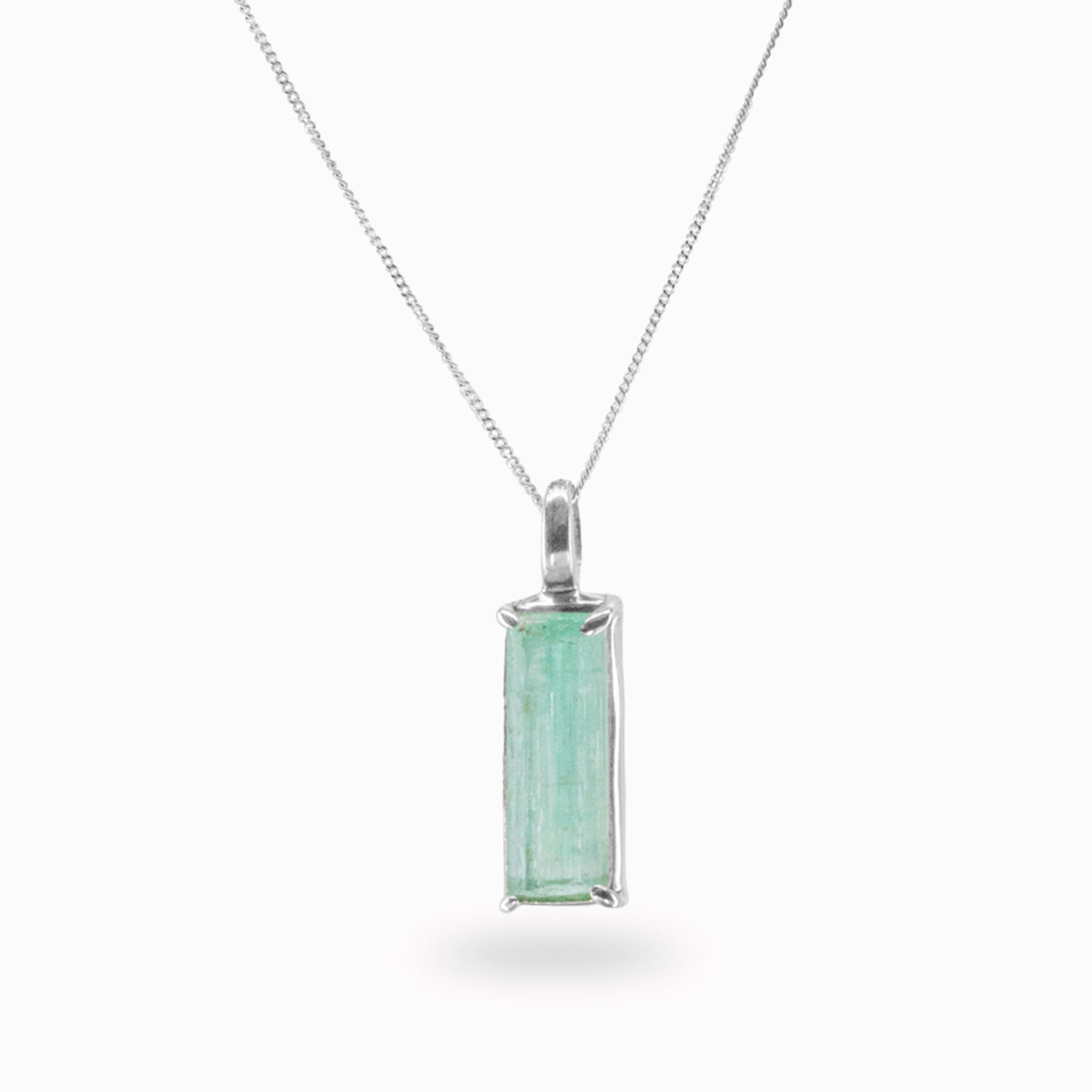 Aquamarine and sales emerald necklace