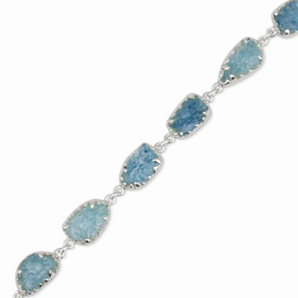 Aquamarine on sale gemstone bracelet