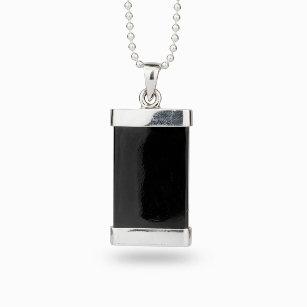 Black tourmaline store mens necklace