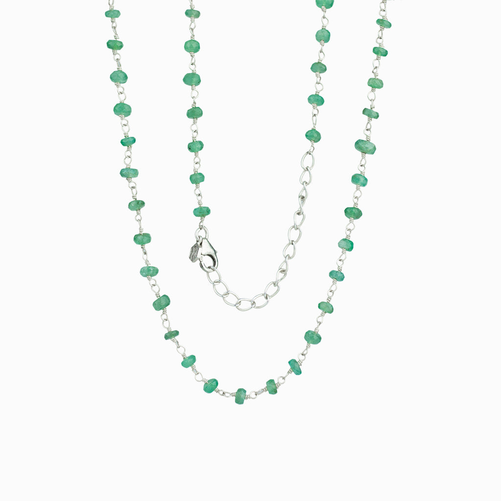 Green emerald deals beads necklace