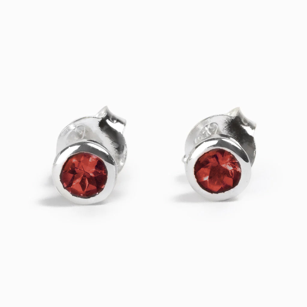 Garnet deals stone earrings