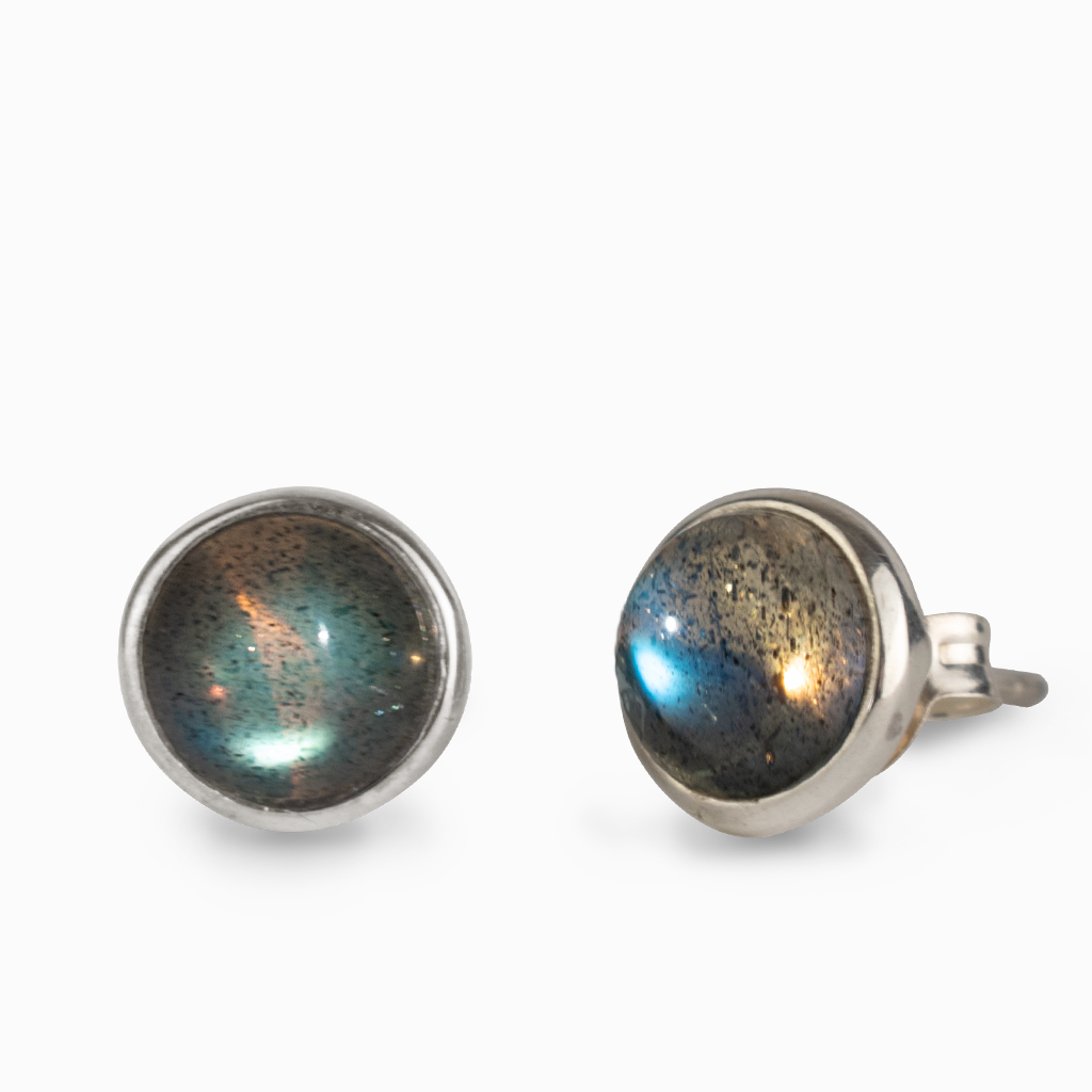 Labradorite stud clearance earrings