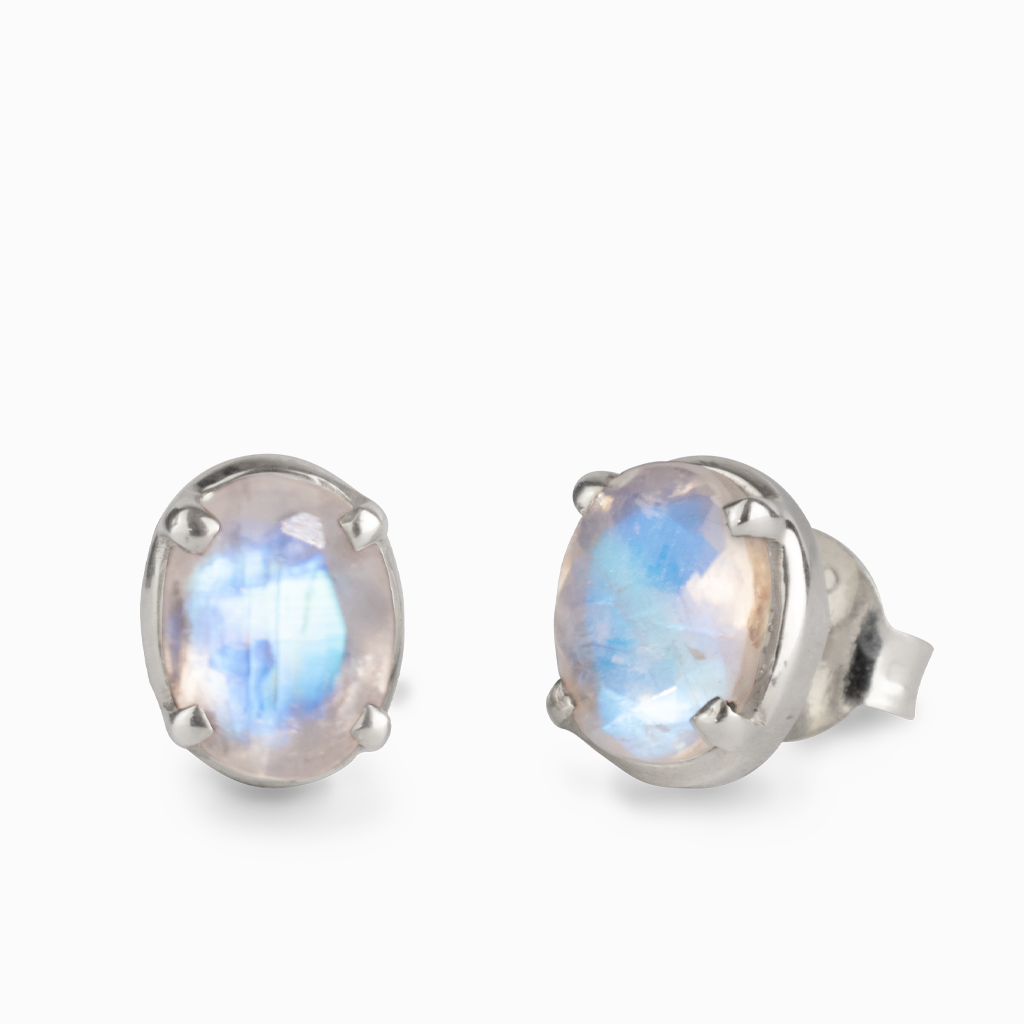 Moonstone studs deals