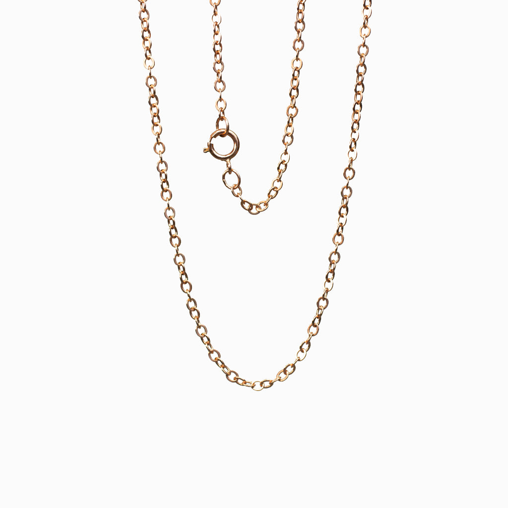 Rose gold deals fine chain necklace