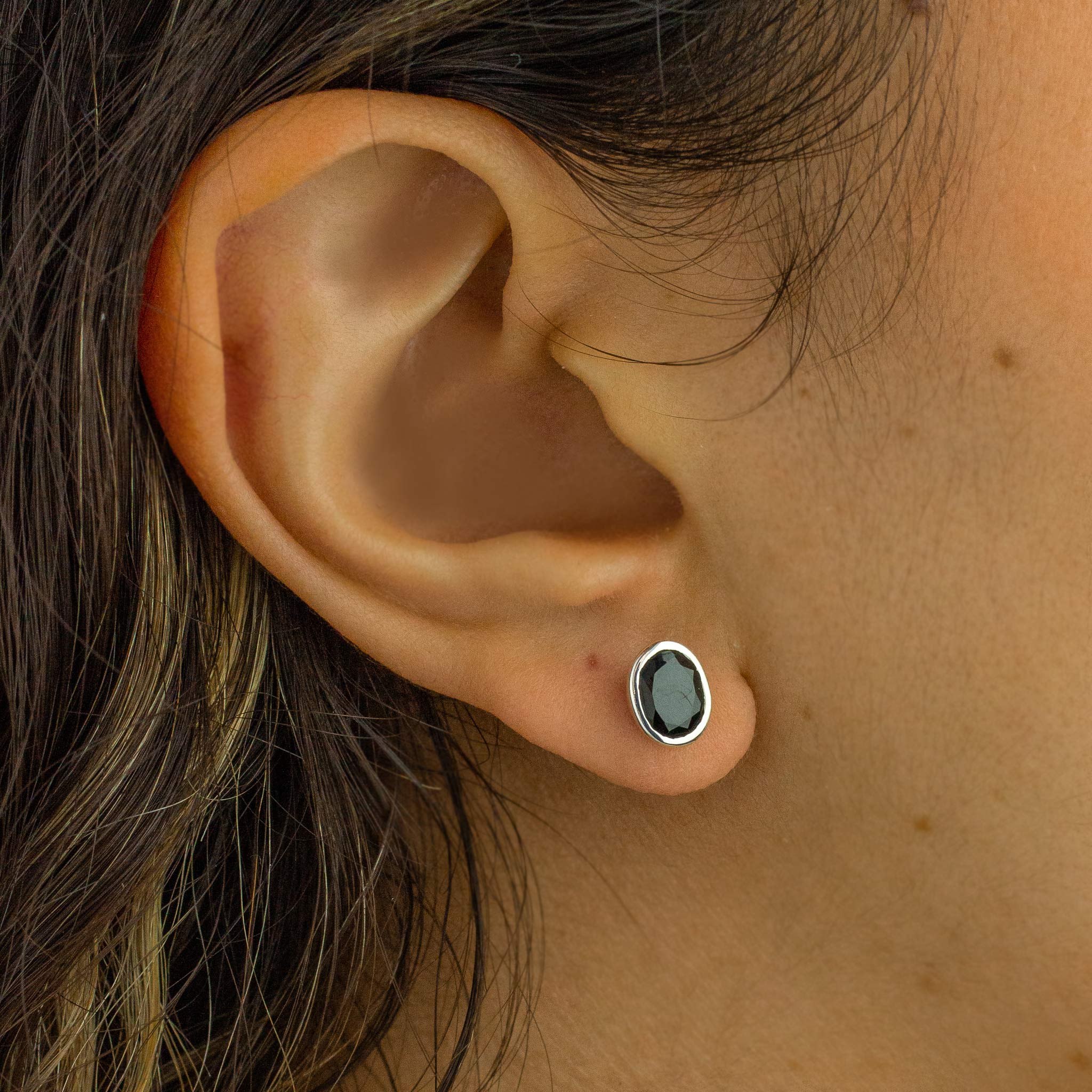 Black onyx online stud earrings