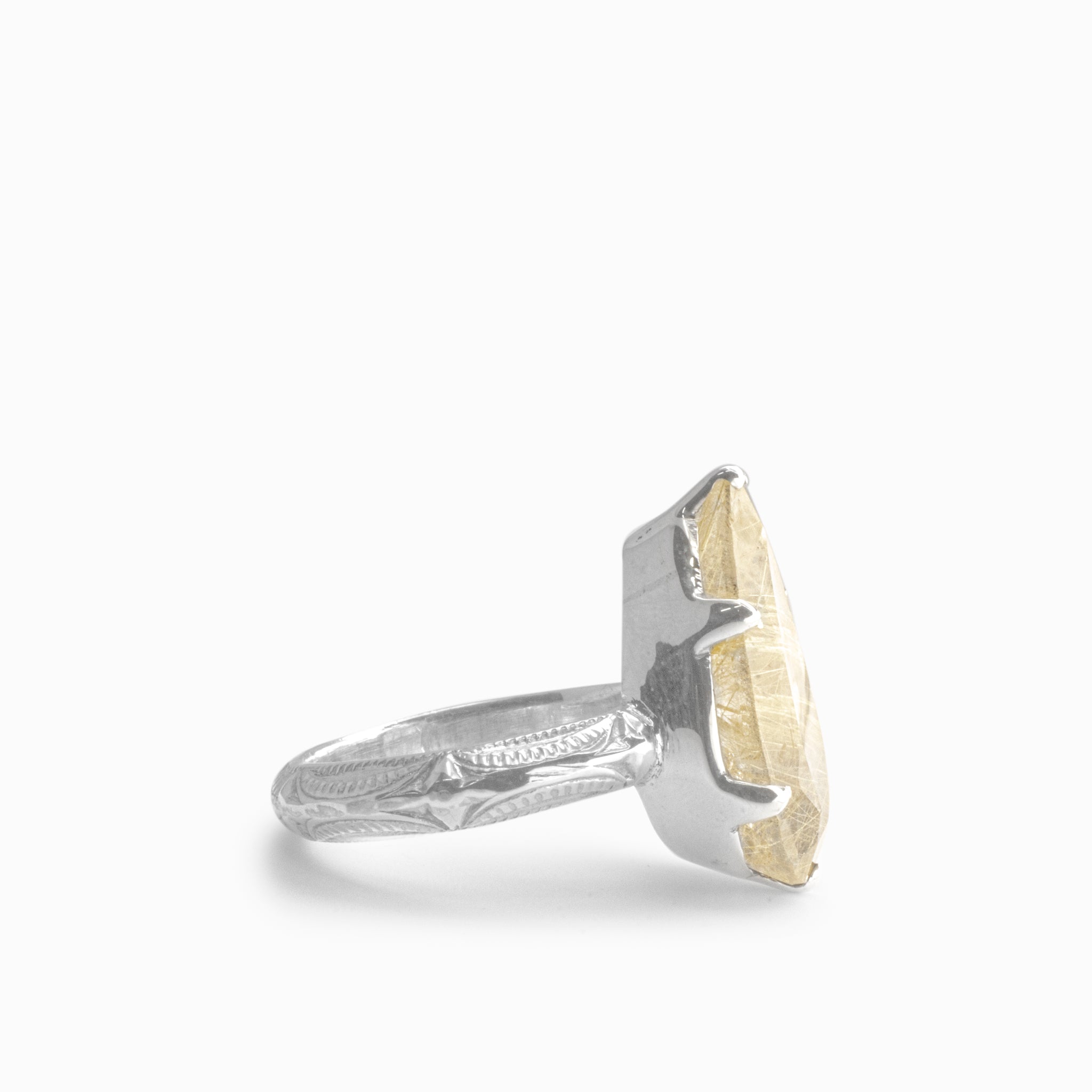 rutilated quartz ring