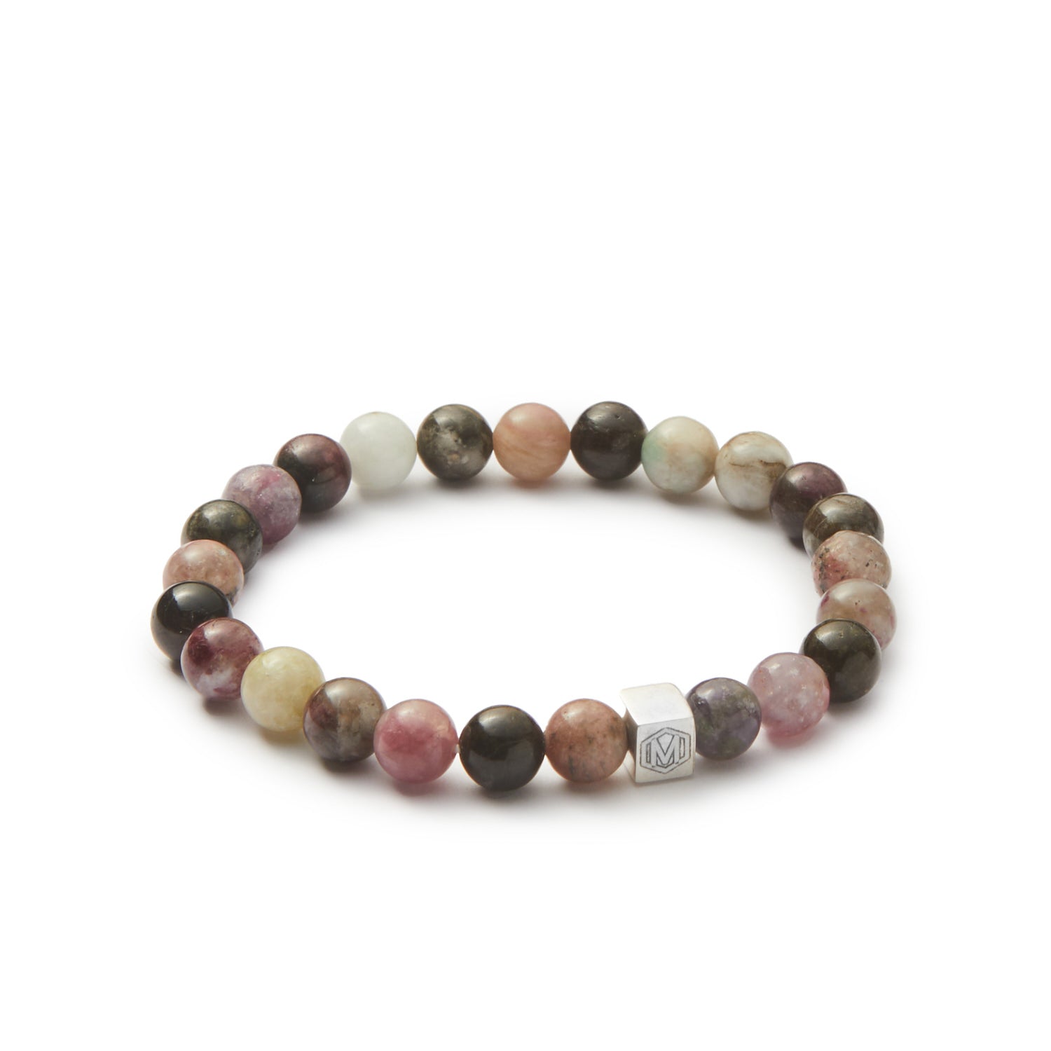 Multi colour beaded tourmaline bracelet 