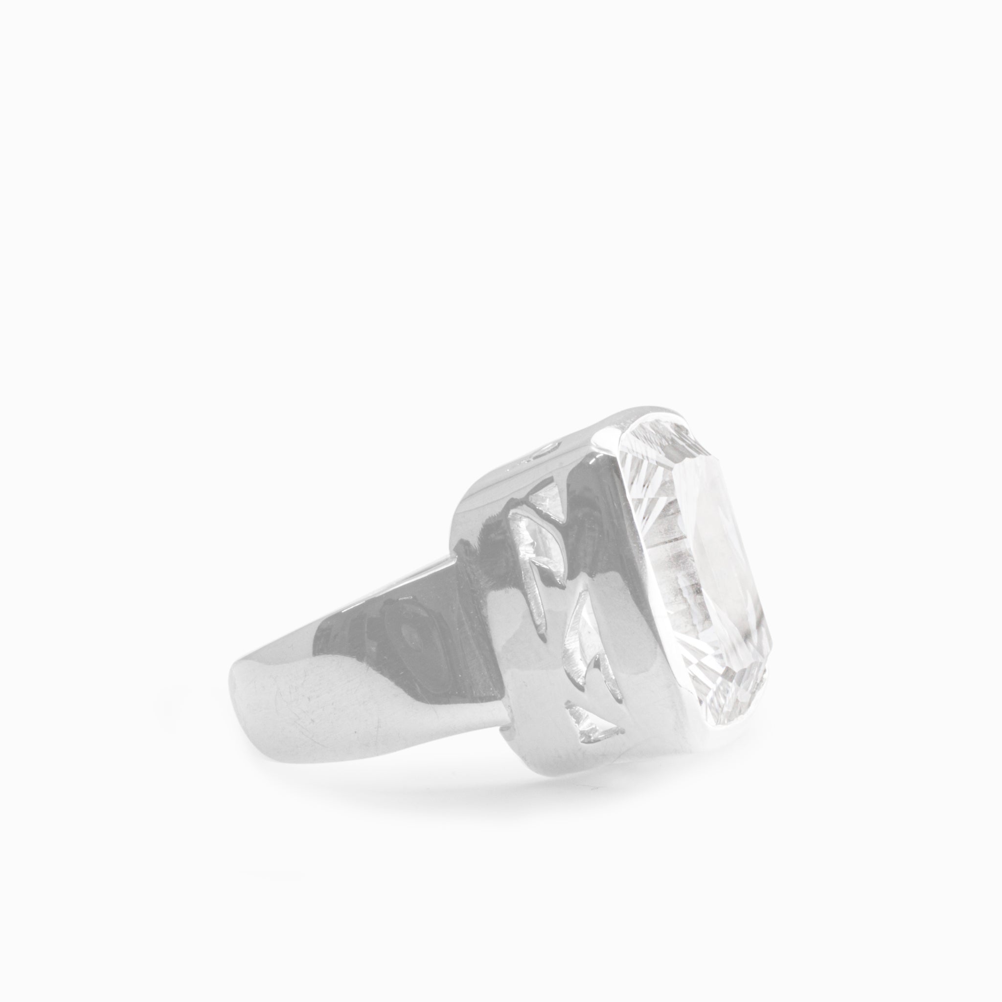 clear quartz ring