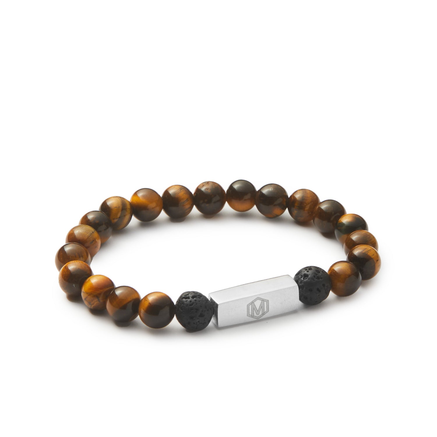 Tiger Eye & Lava Stone Beaded Bracelet