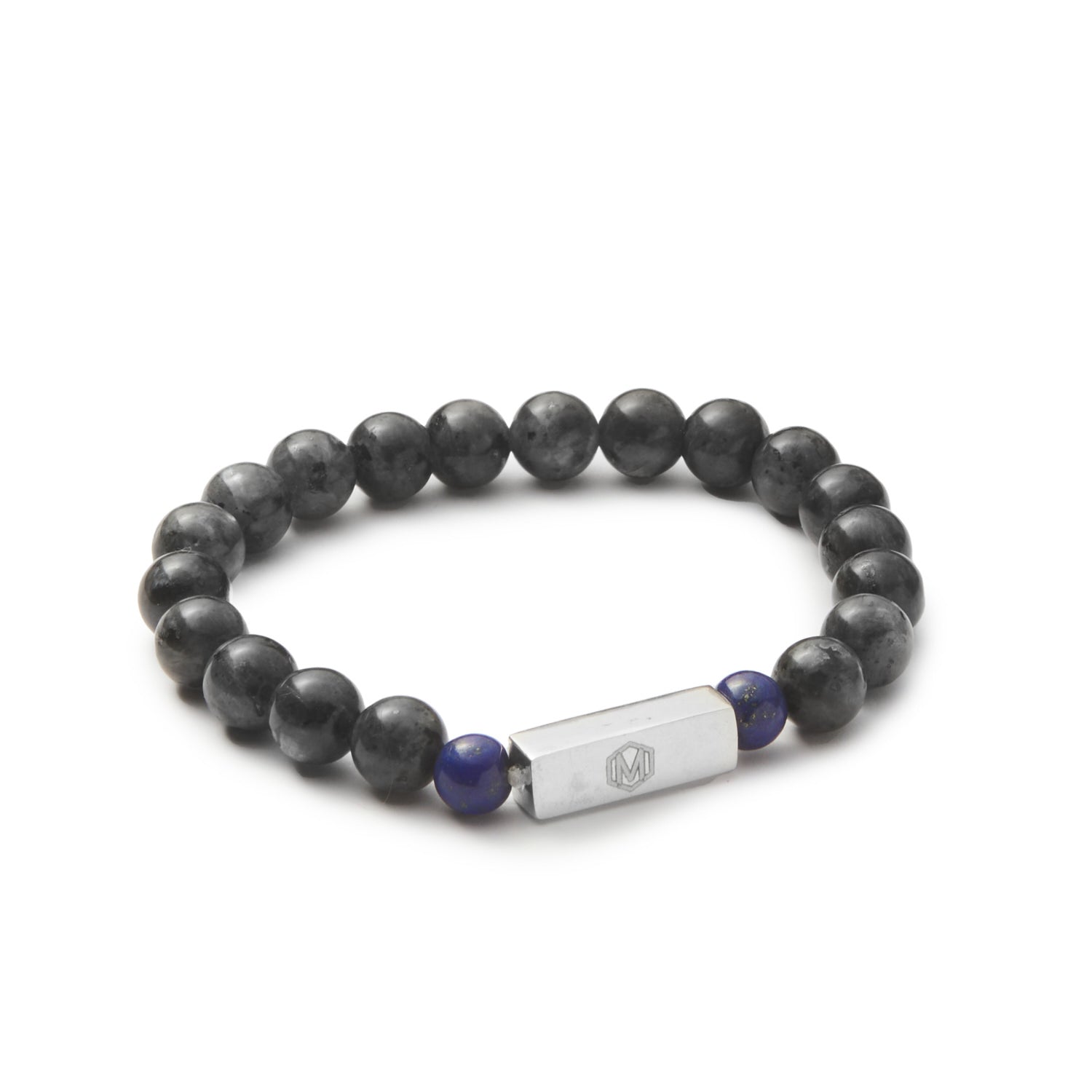 Obsidian and Lapis Lazuli beaded bracelet 