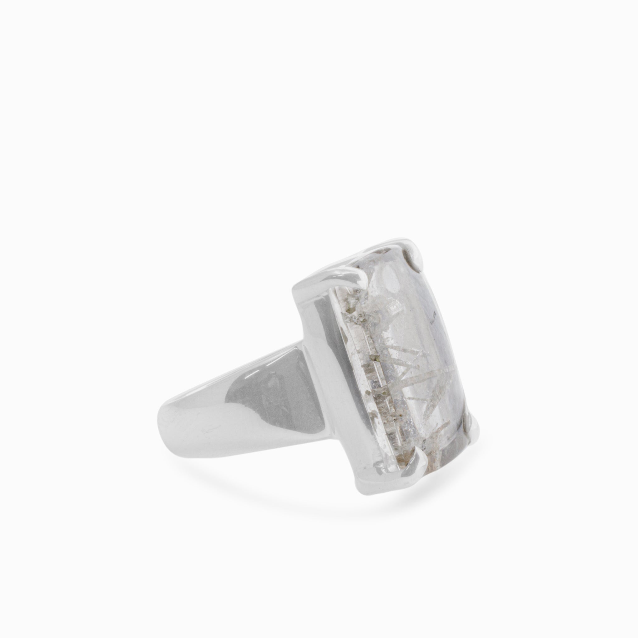 Epidote in Quartz Ring