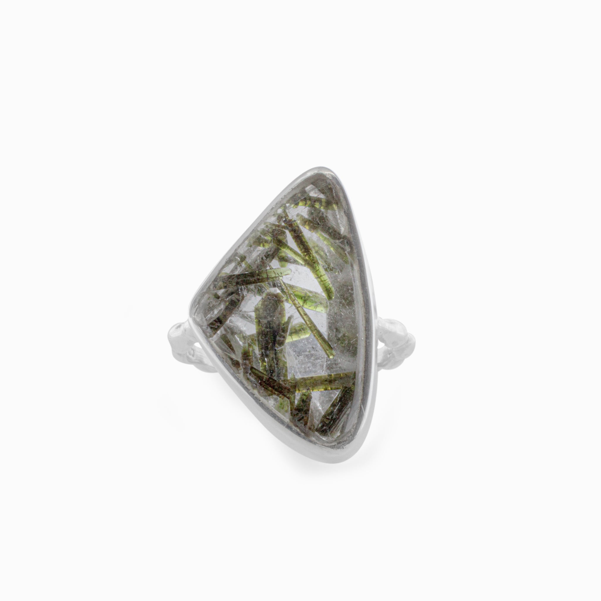 epidote in quartz ring