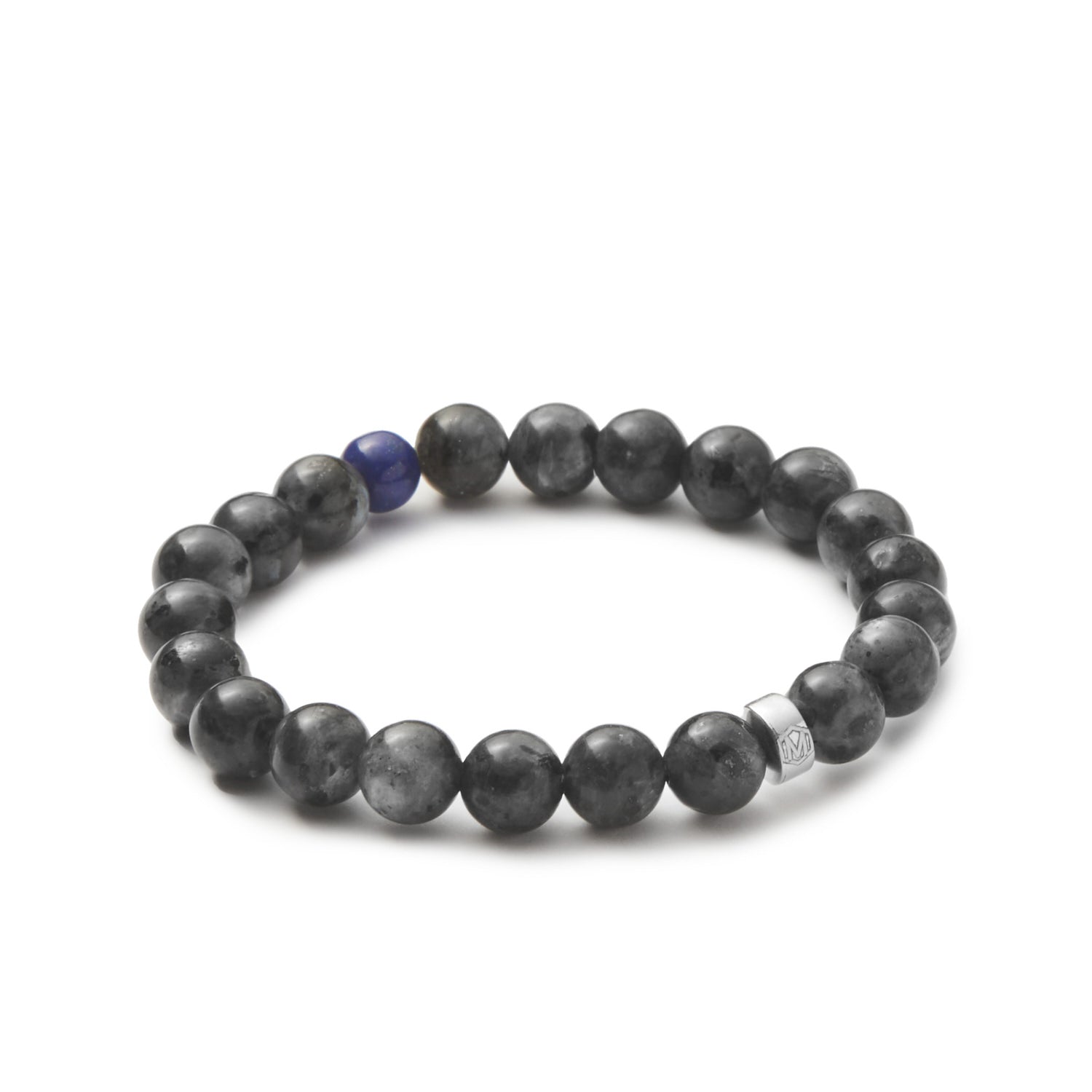 Obsidian & Lapis Lazuli Beaded Bracelet