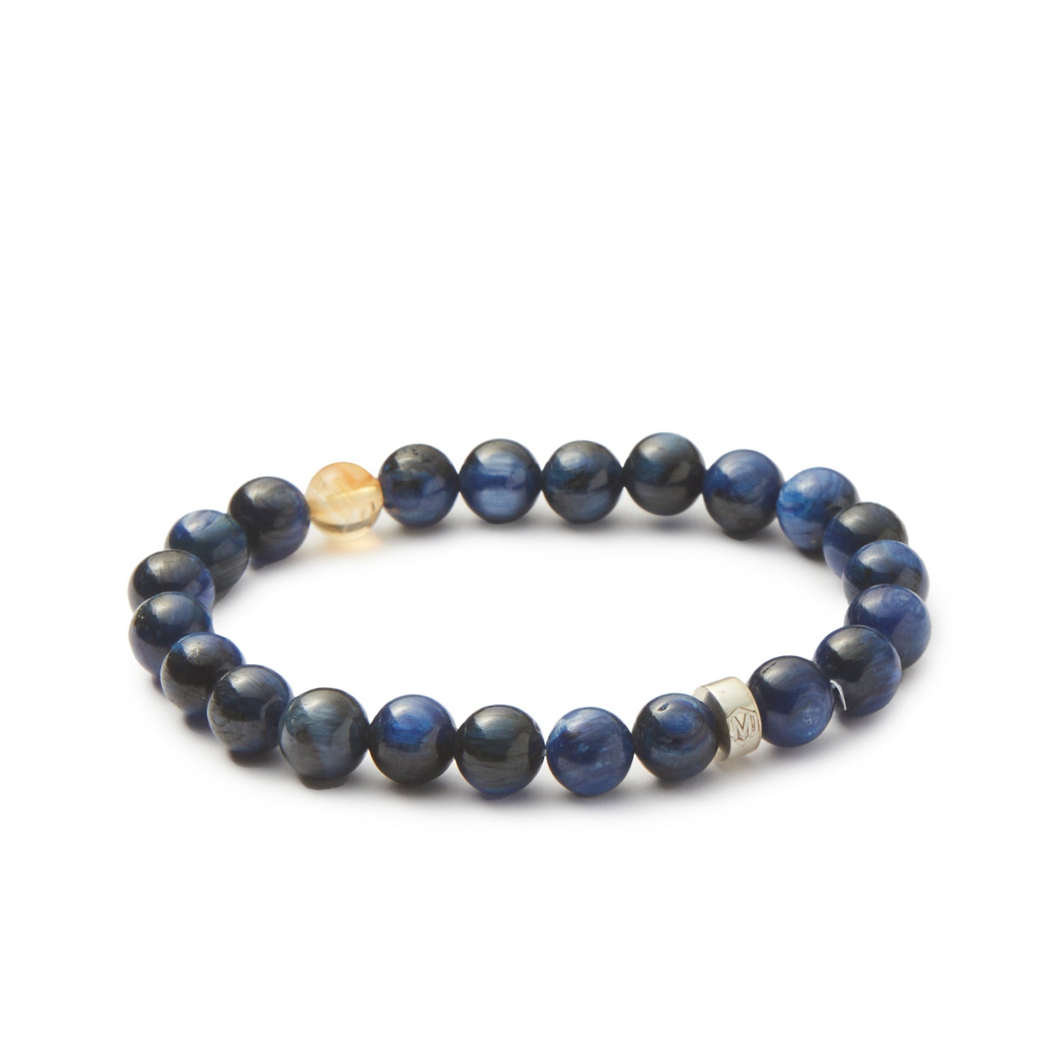 Citrine & Kyanite Beaded Bracelet