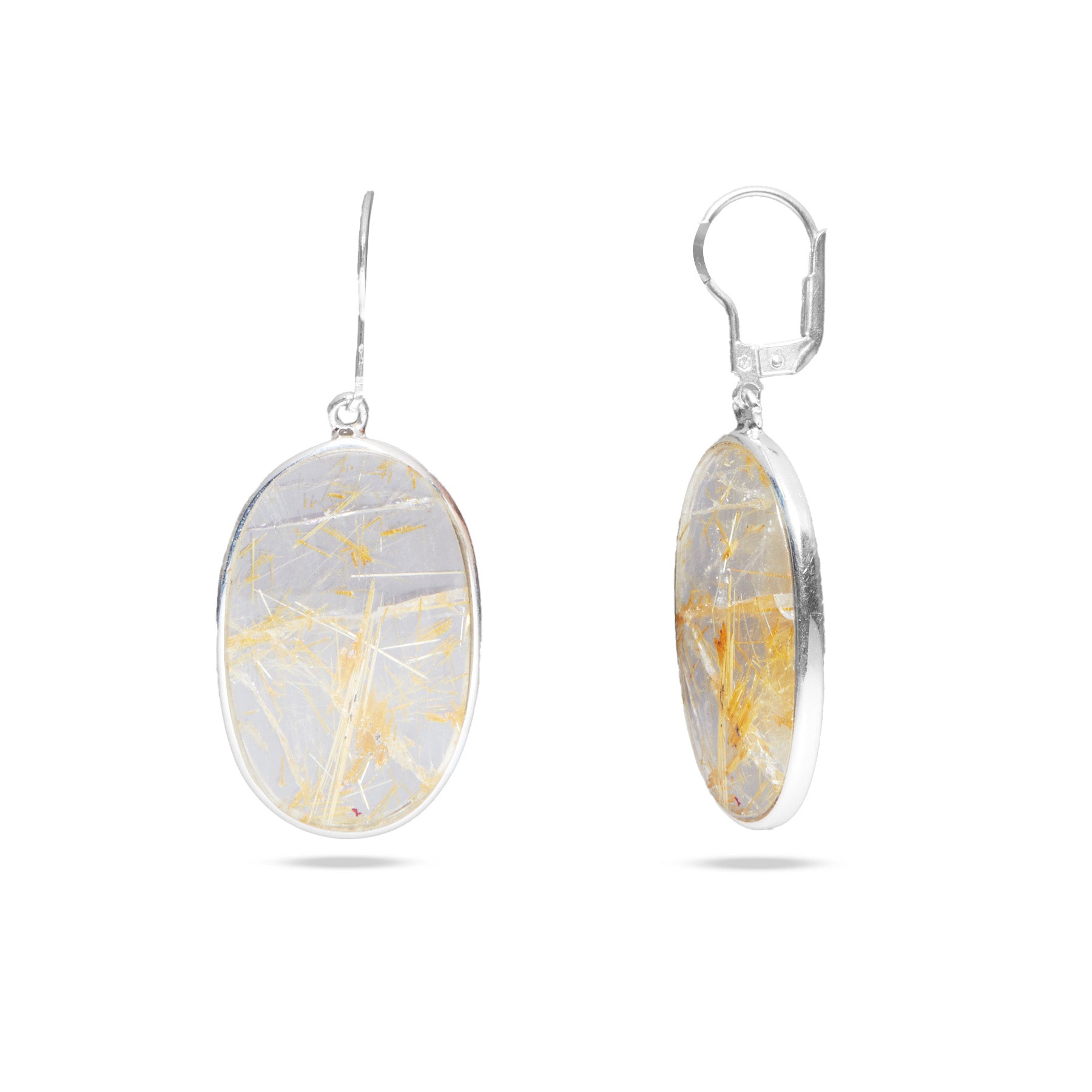 Rutilated Quartz Drop Earrings