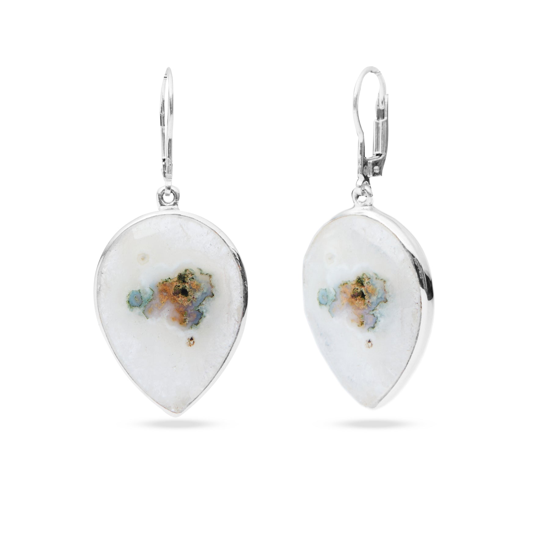 Solar quartz drop earrings