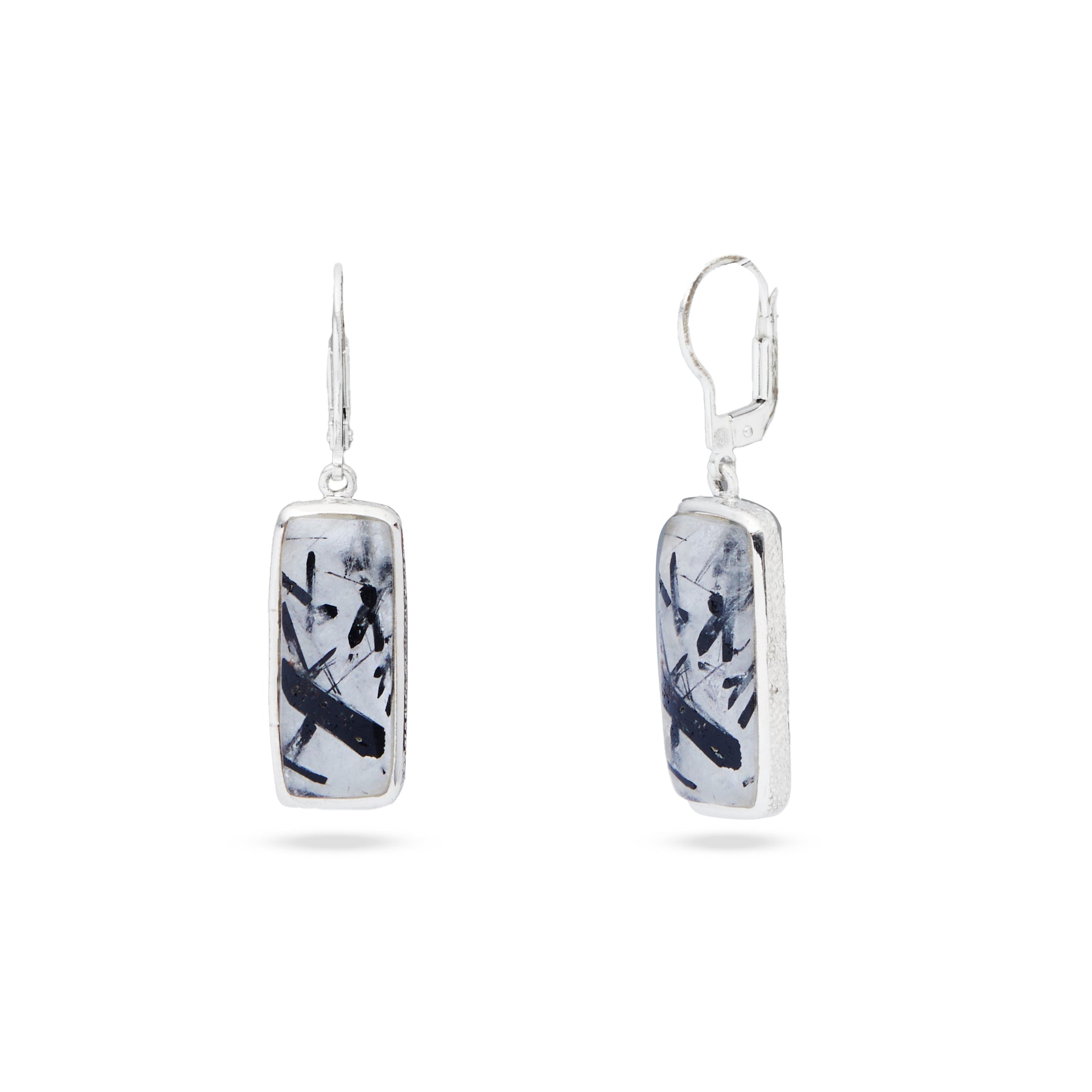 Tourmalinated Quartz Drop Earrings