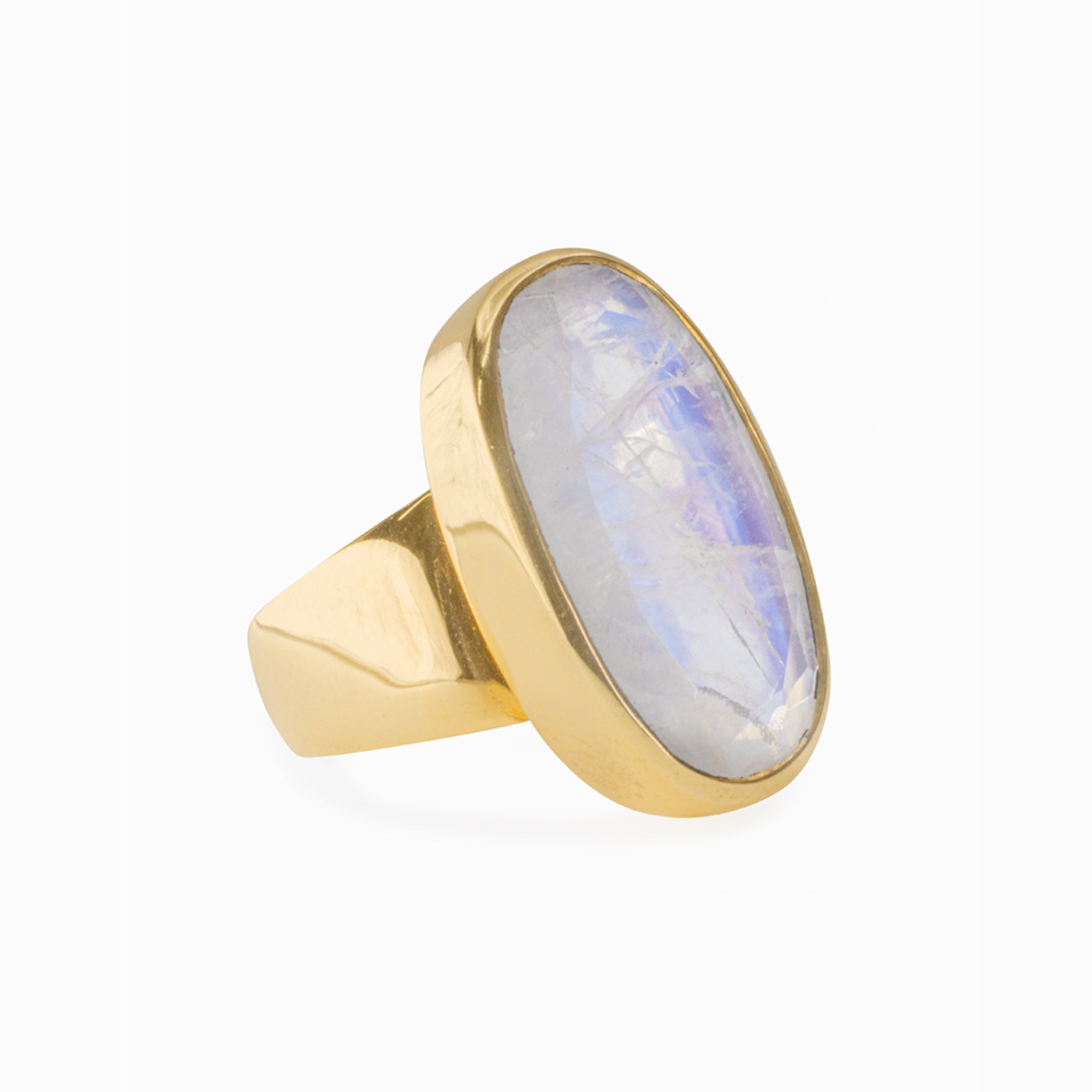 Rainbow Moonstone Ring