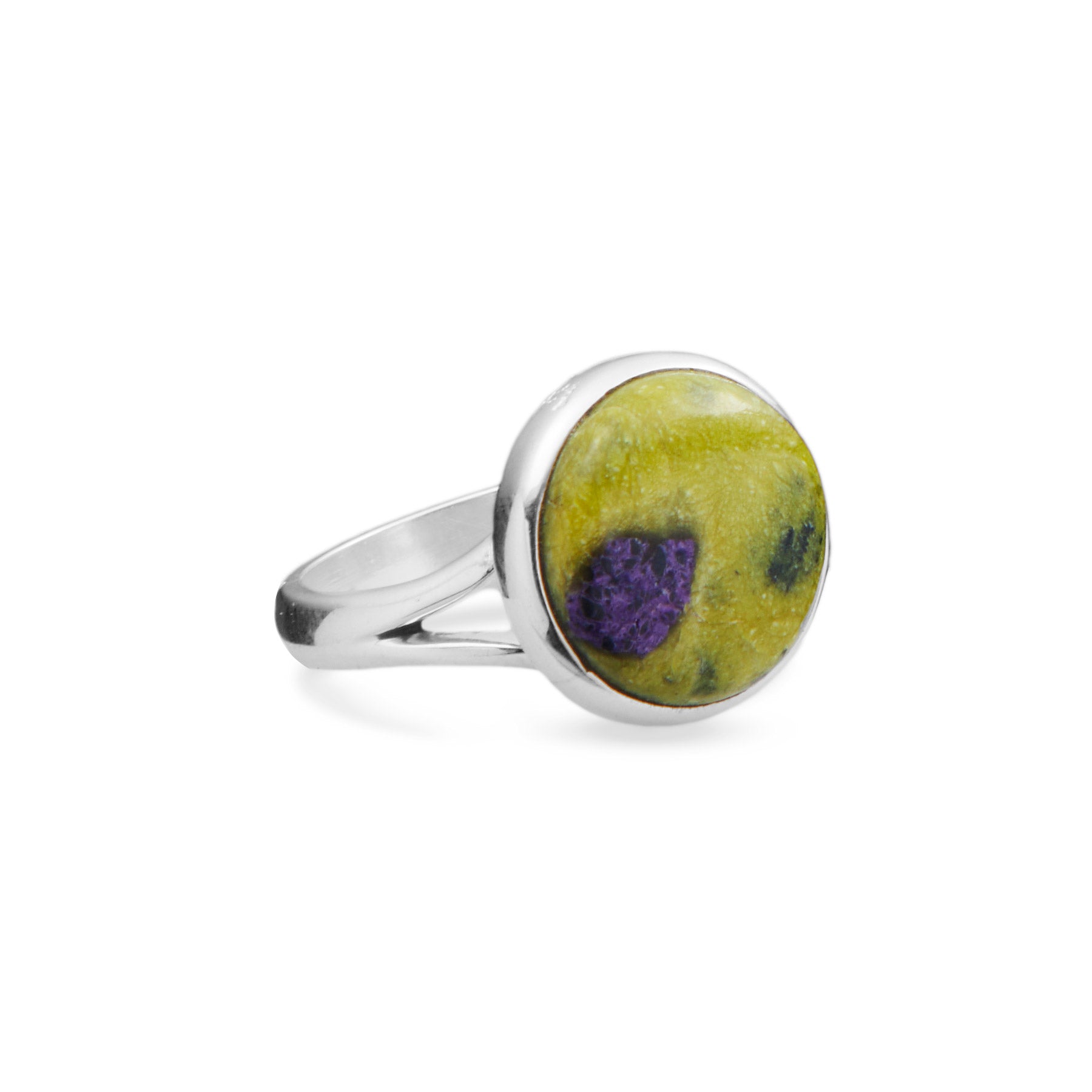 ROUND SERPENTINE STICHTITE RING 