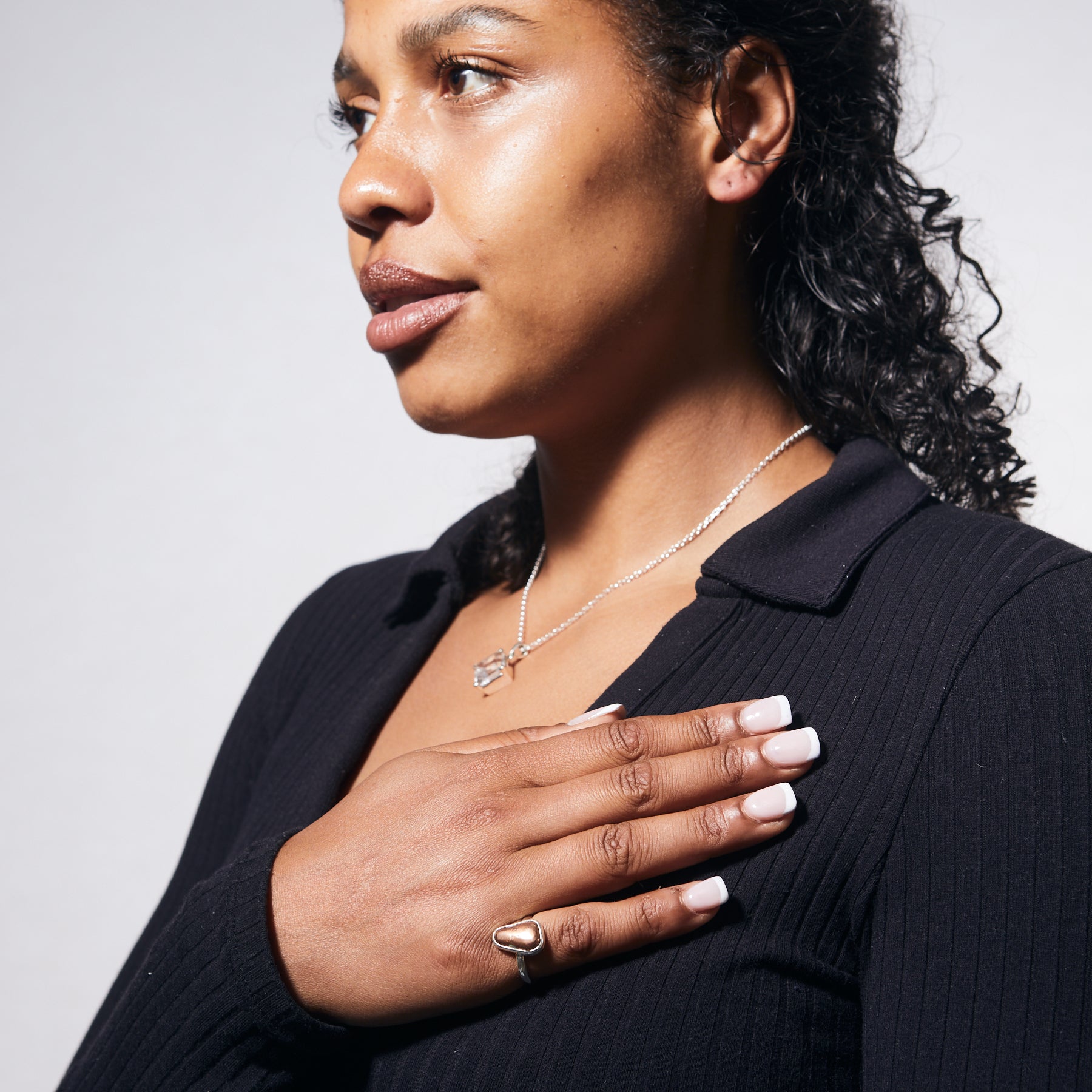 Native Copper Ring on model