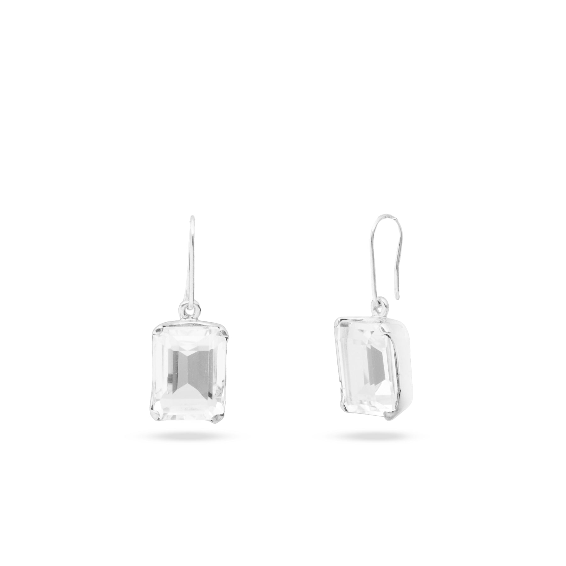 Clear Quartz Drop Earrings