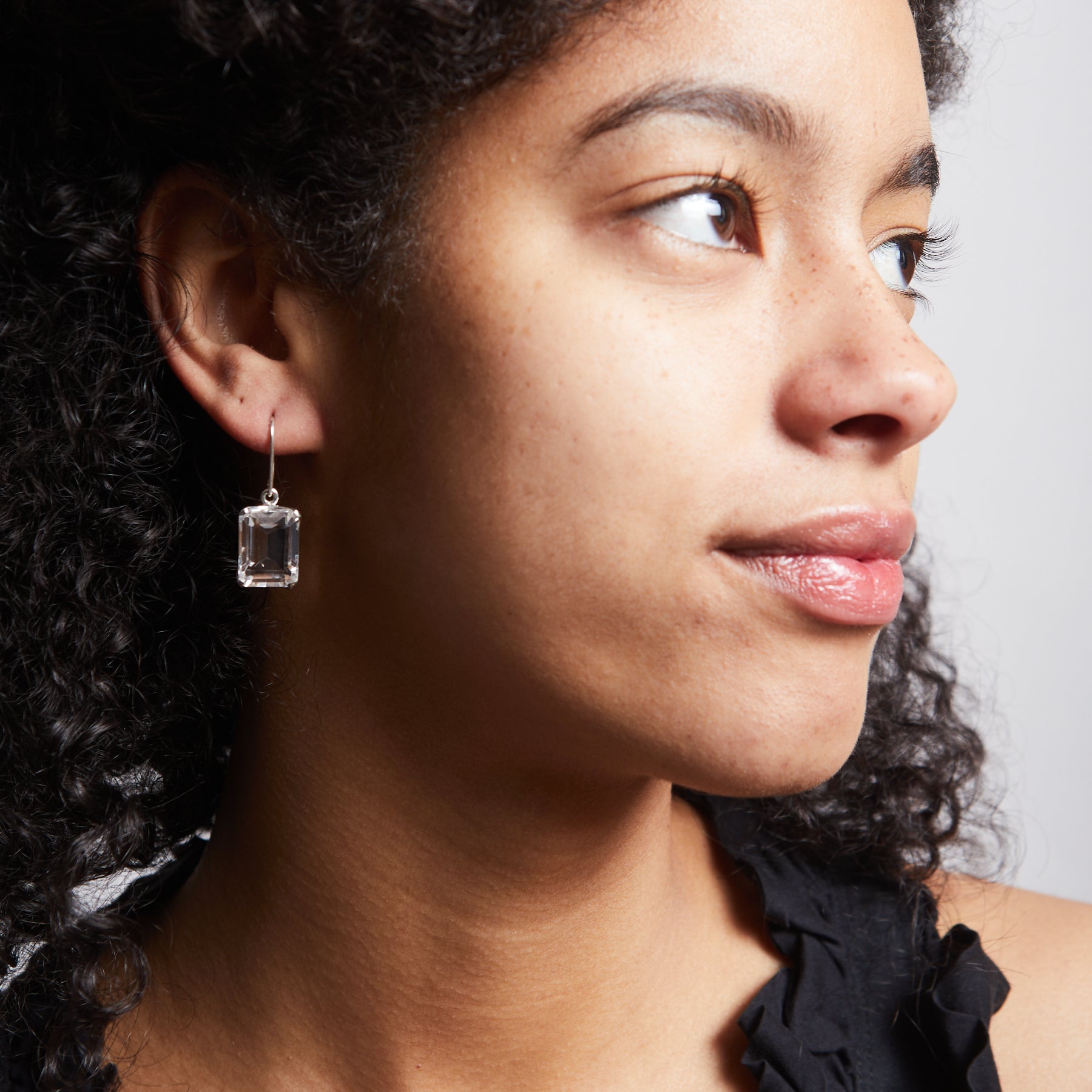 Clear Quartz Drop Earrings