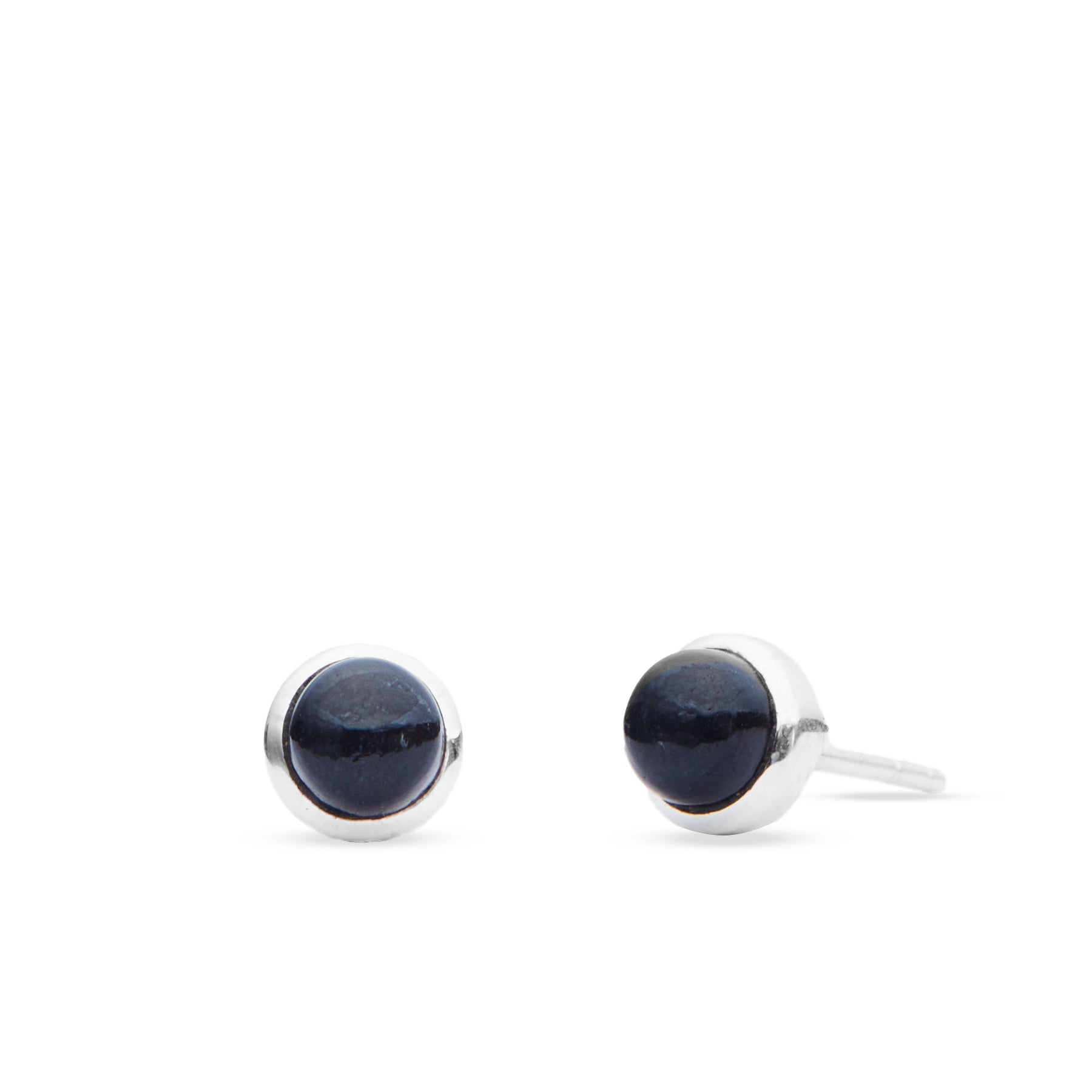 Black Tourmaline Stud Earrings