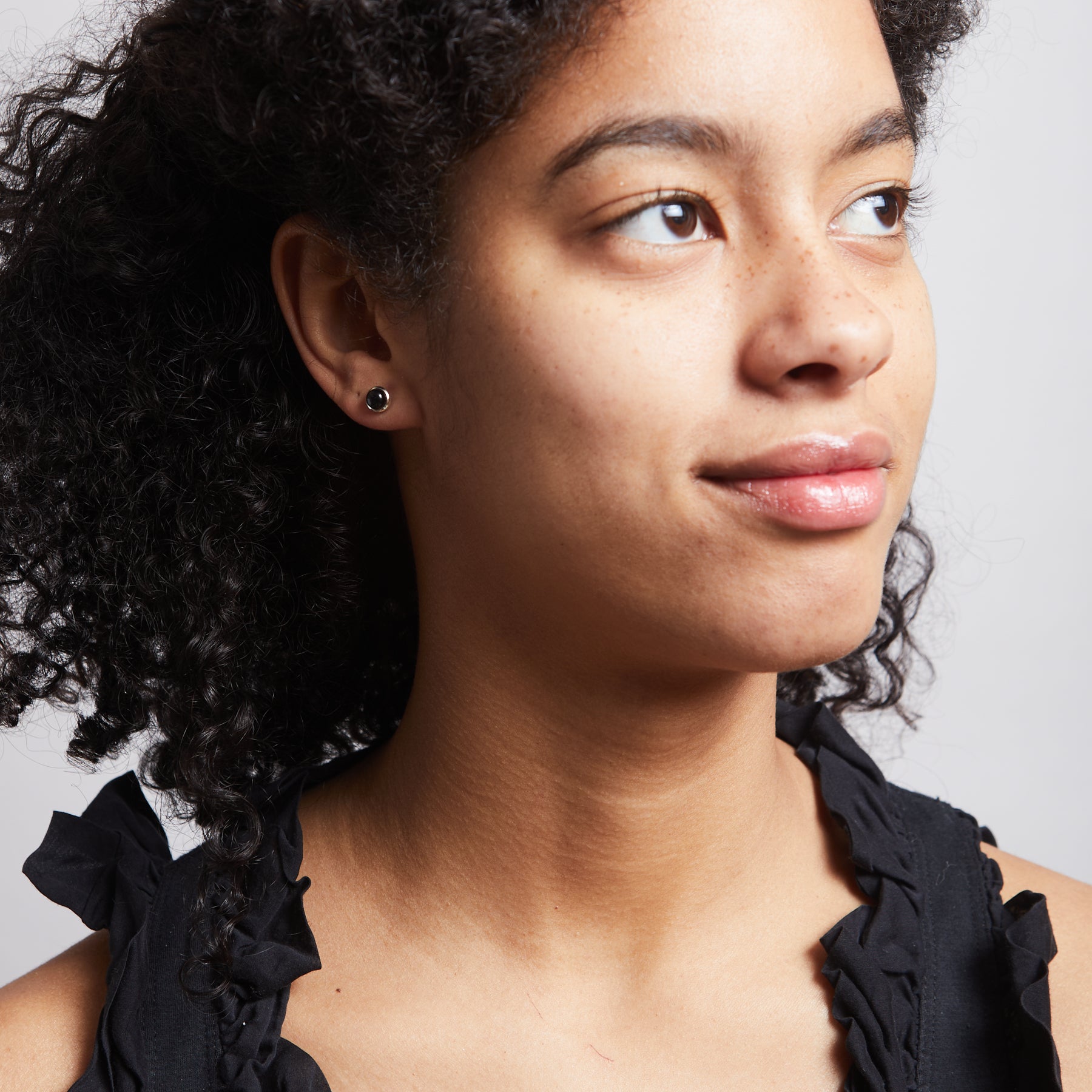 Black Tourmaline Stud Earrings