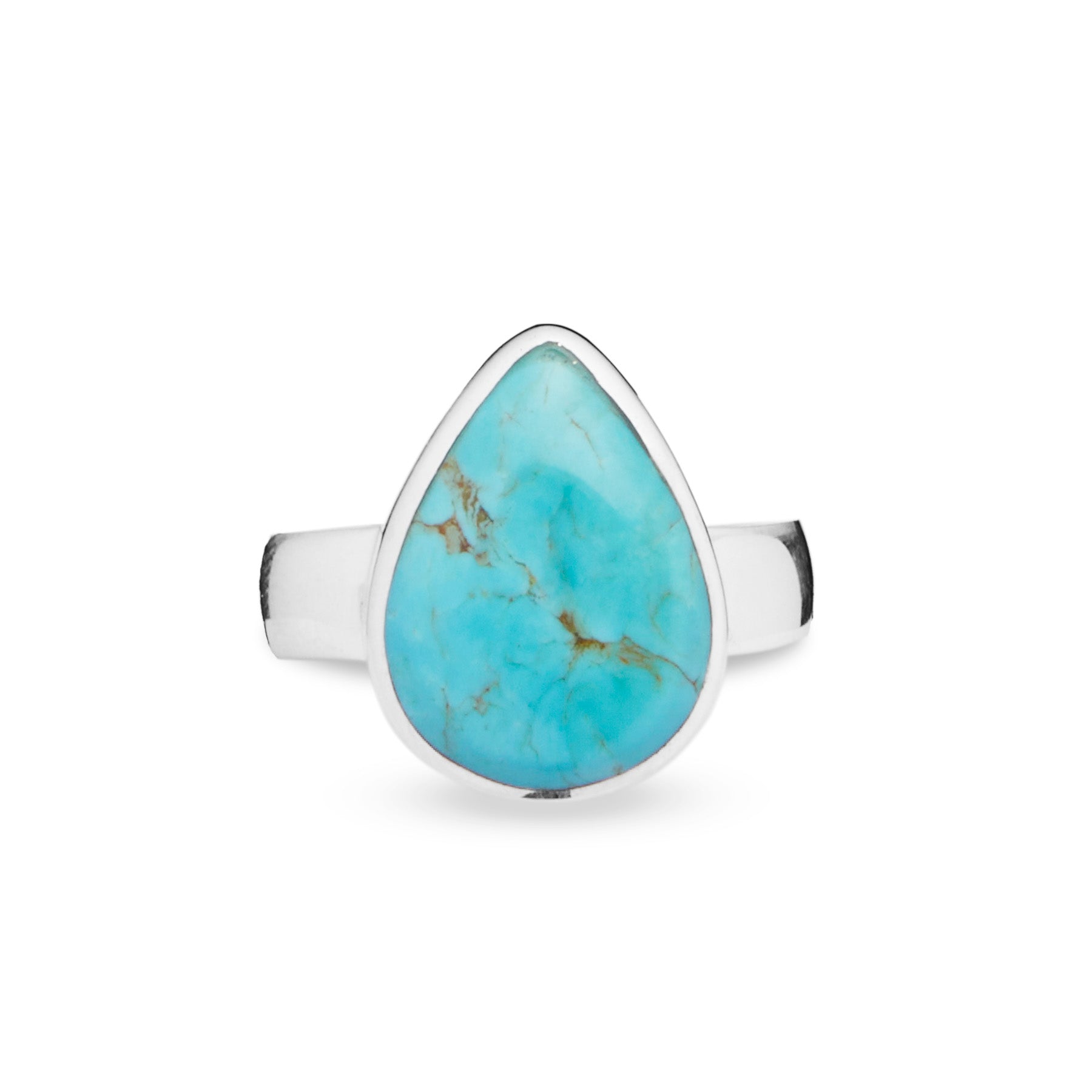 TEARDROP TIBETAN TURQUOISE RING