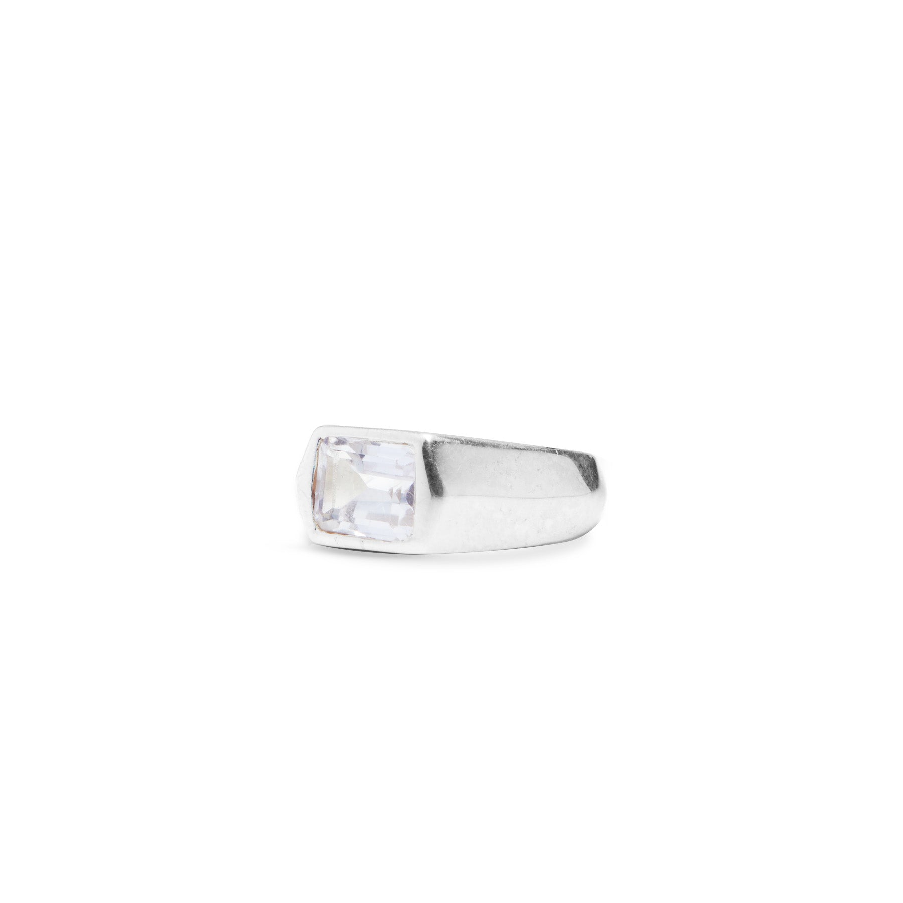 Clear Quartz Ring side angle