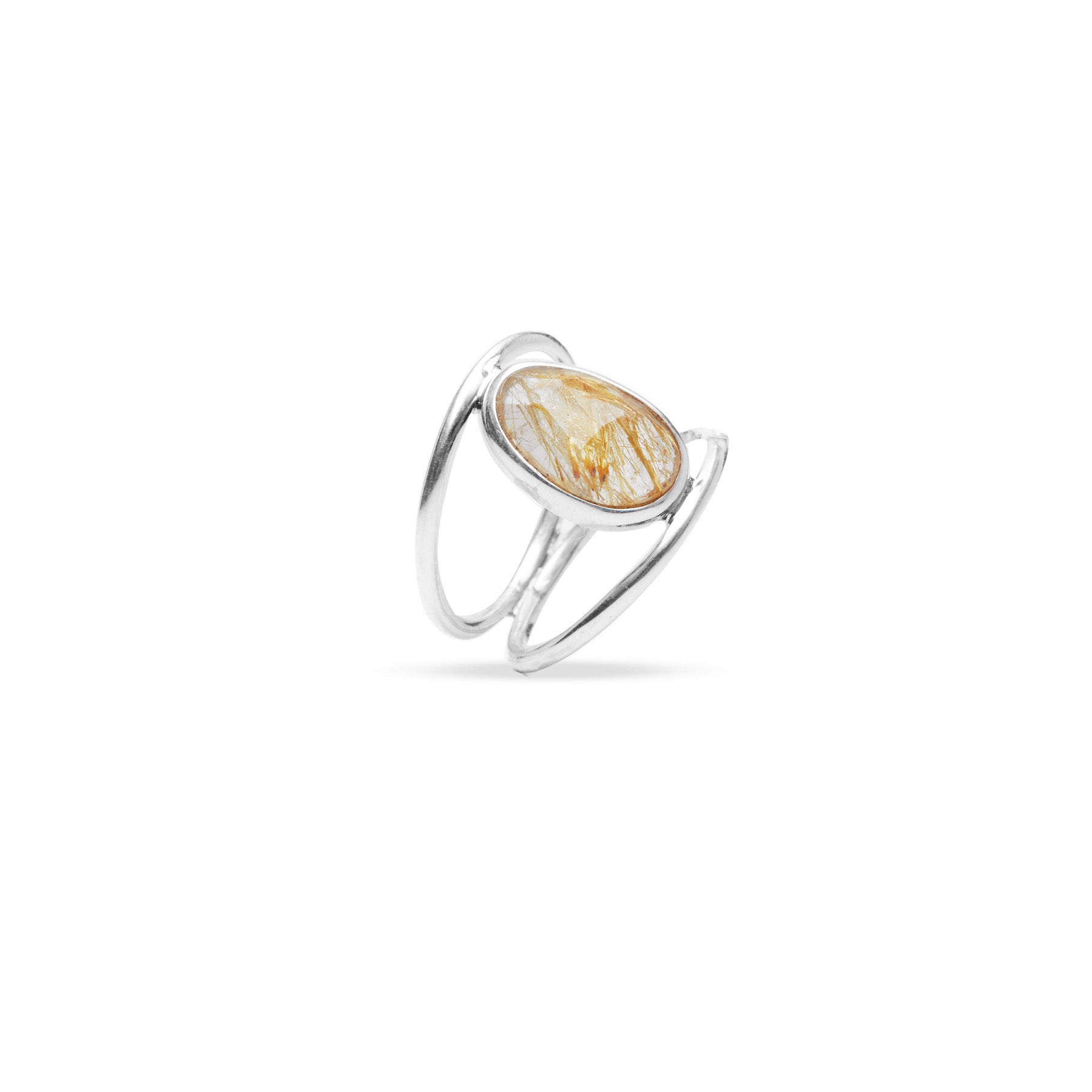 Rutilated Quartz Ring