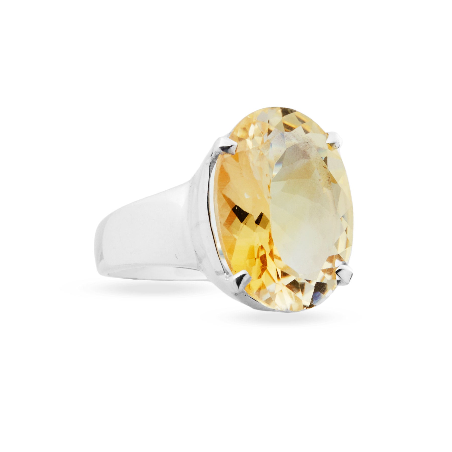 OVAL CITRINE RING 