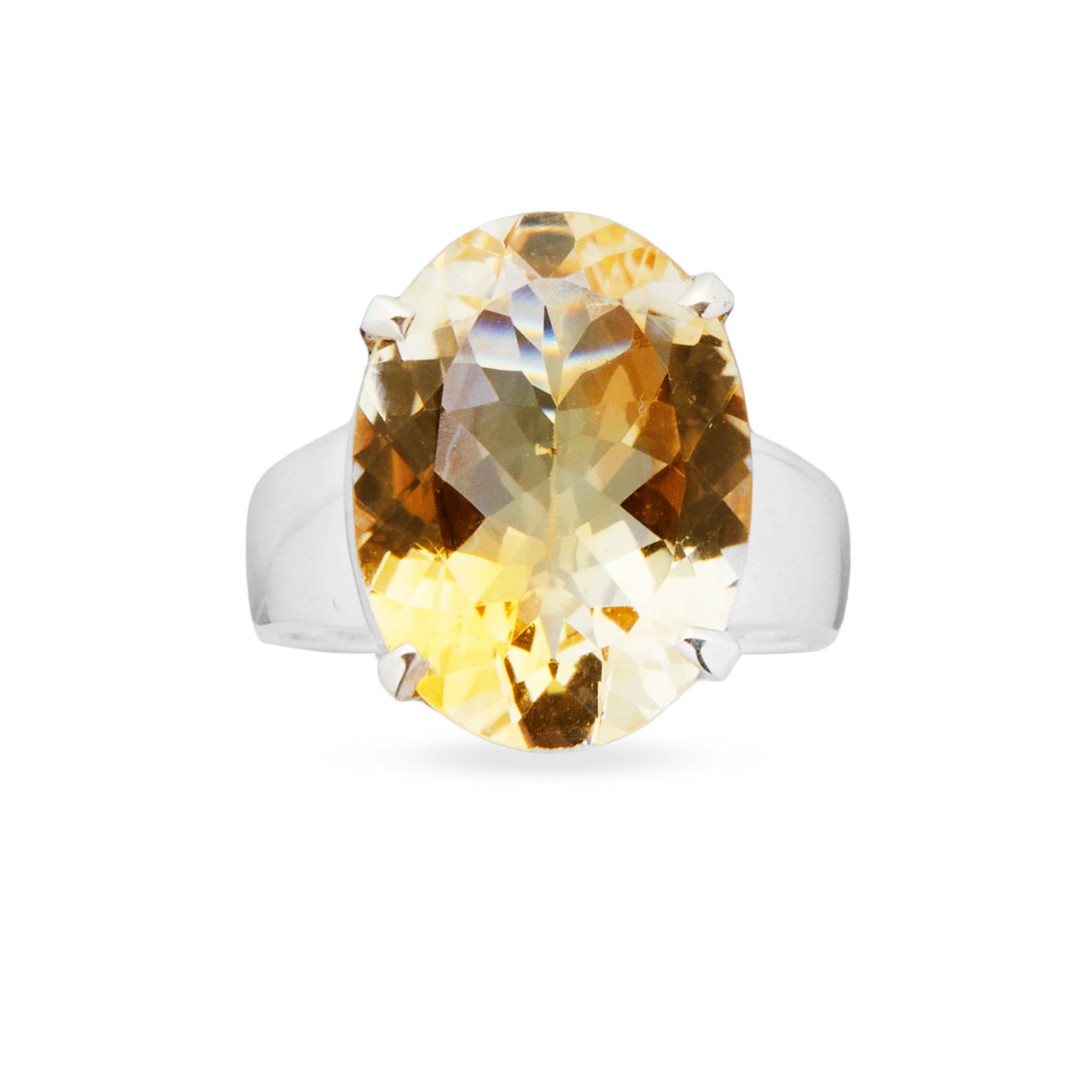 OVAL CITRINE RING 