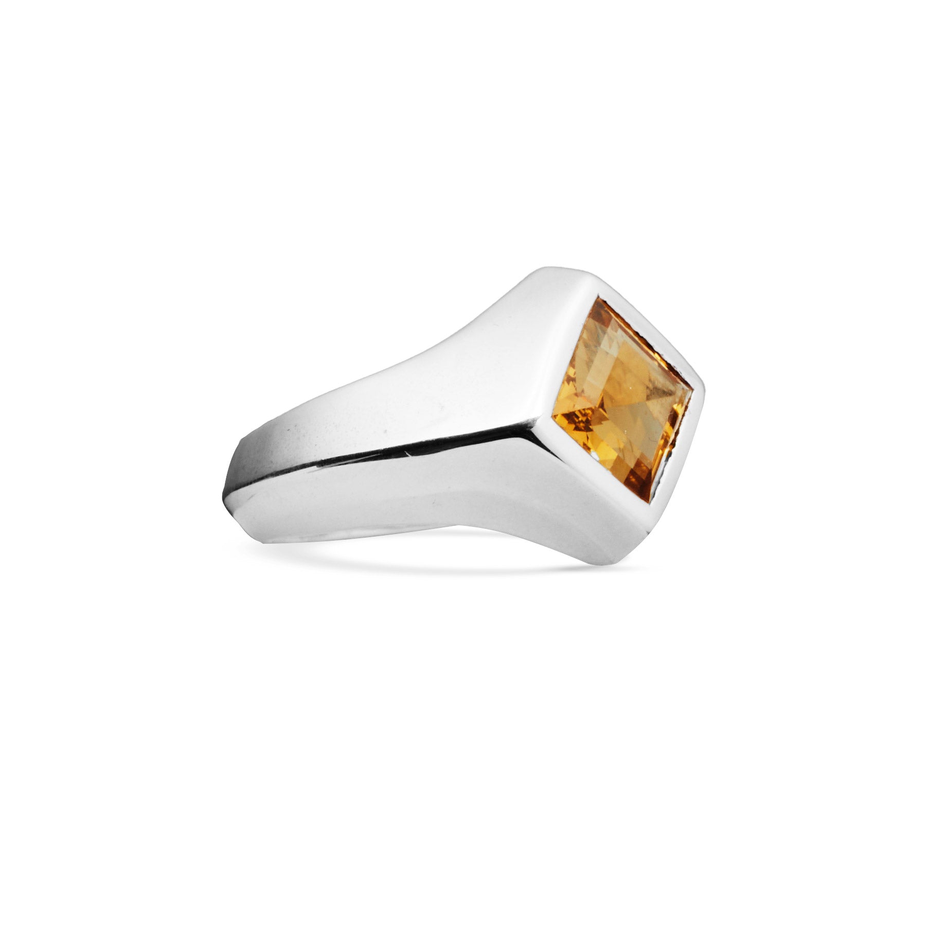 SQUARE CITRINE RING