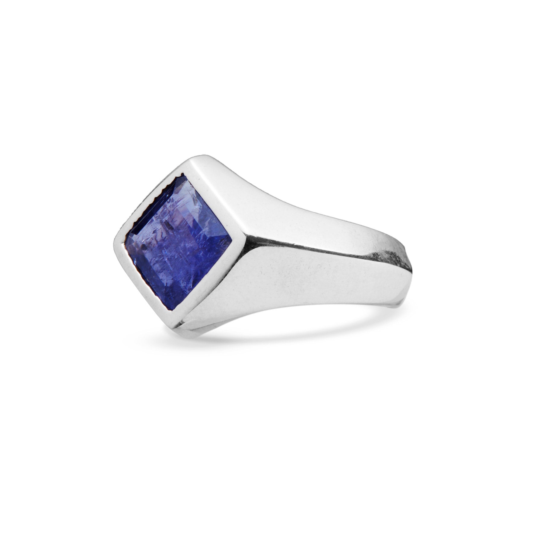 SQUARE TANZANITE RING