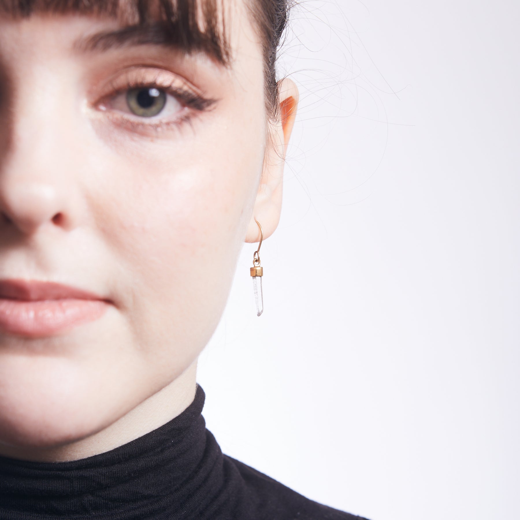 Clear Quartz Drop Earrings