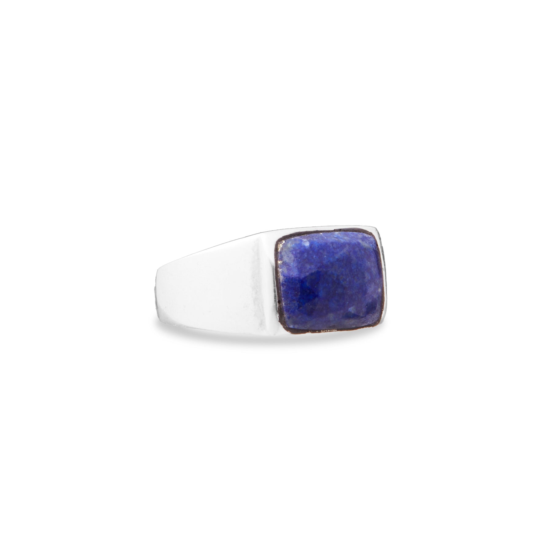 Lapis Lazuli rectangle faceted checkerboard with beel and thick band side angle