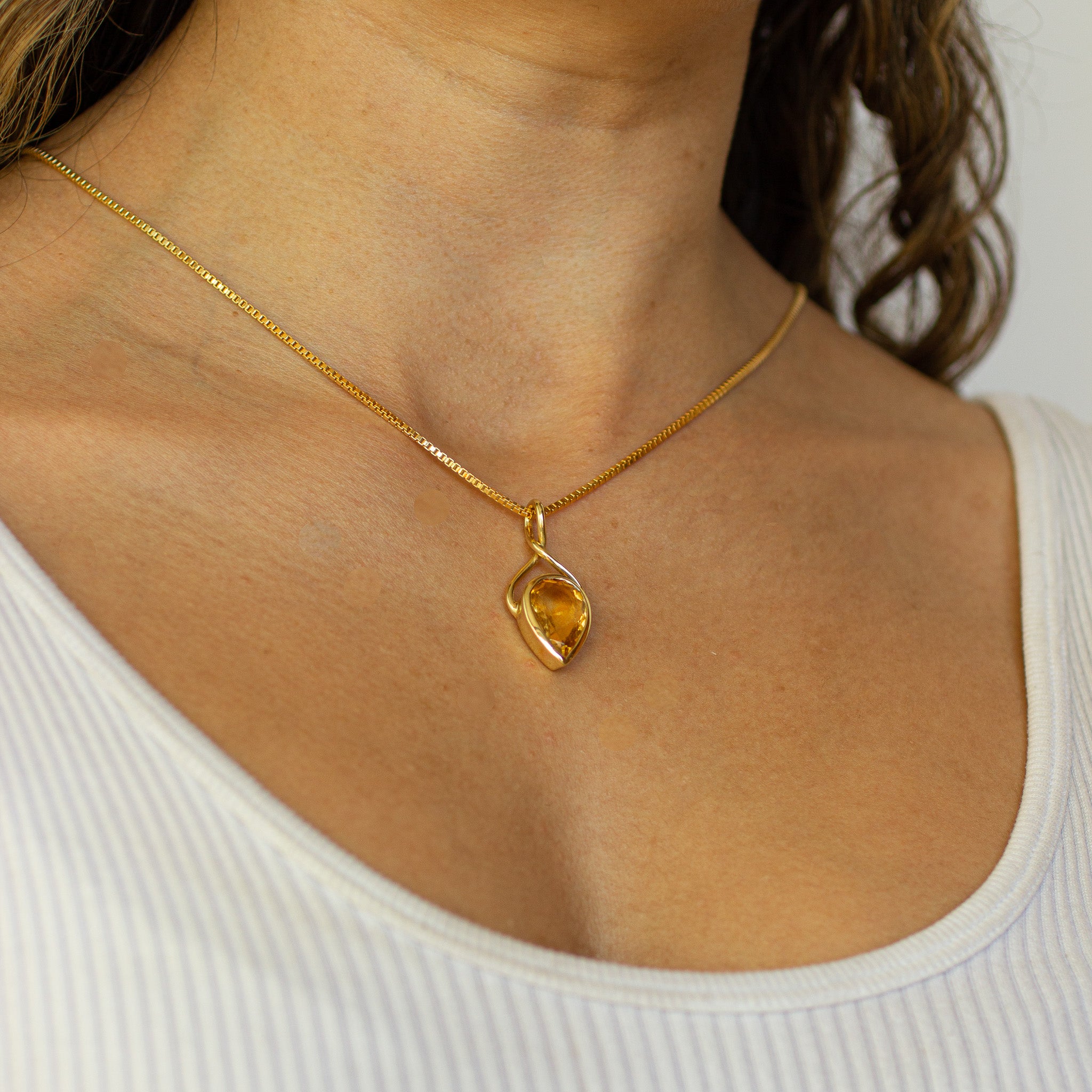 Citrine mens store necklace