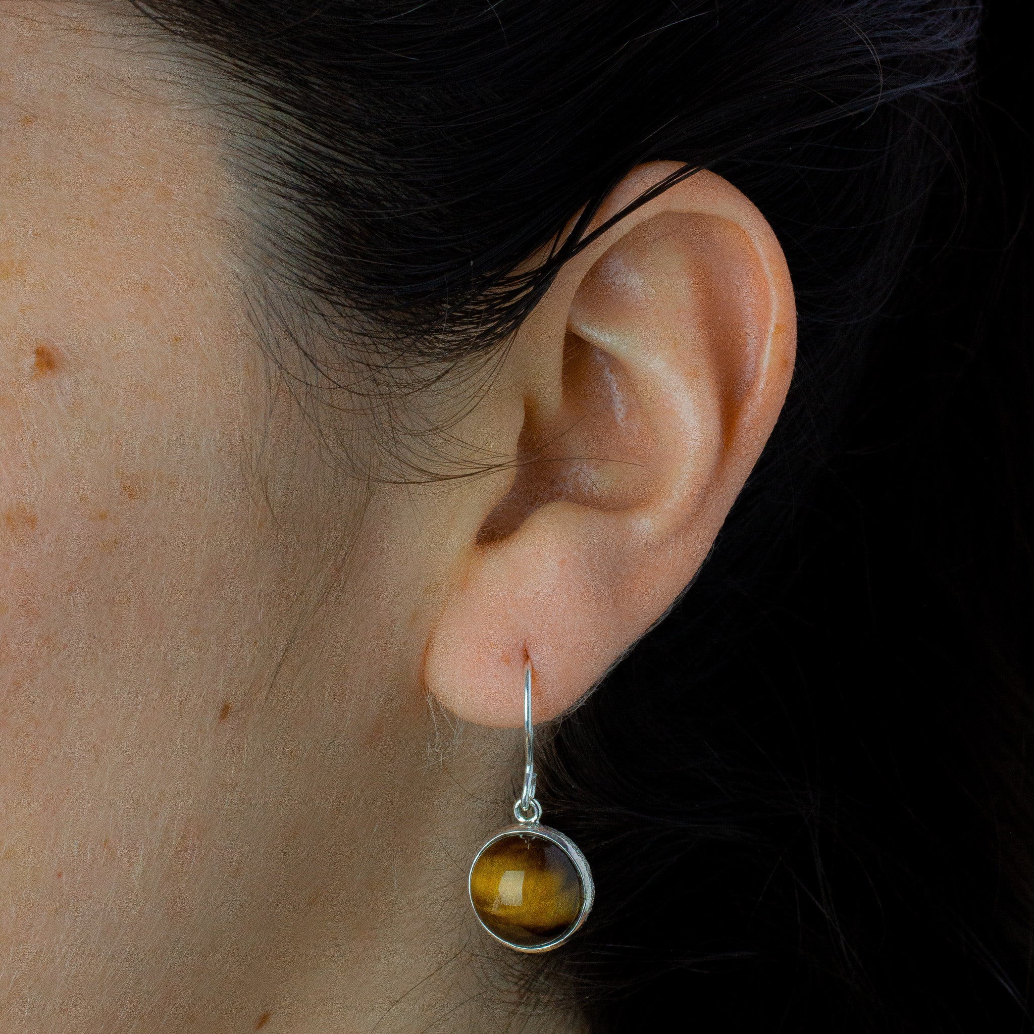 Tiger eye sale drop earrings