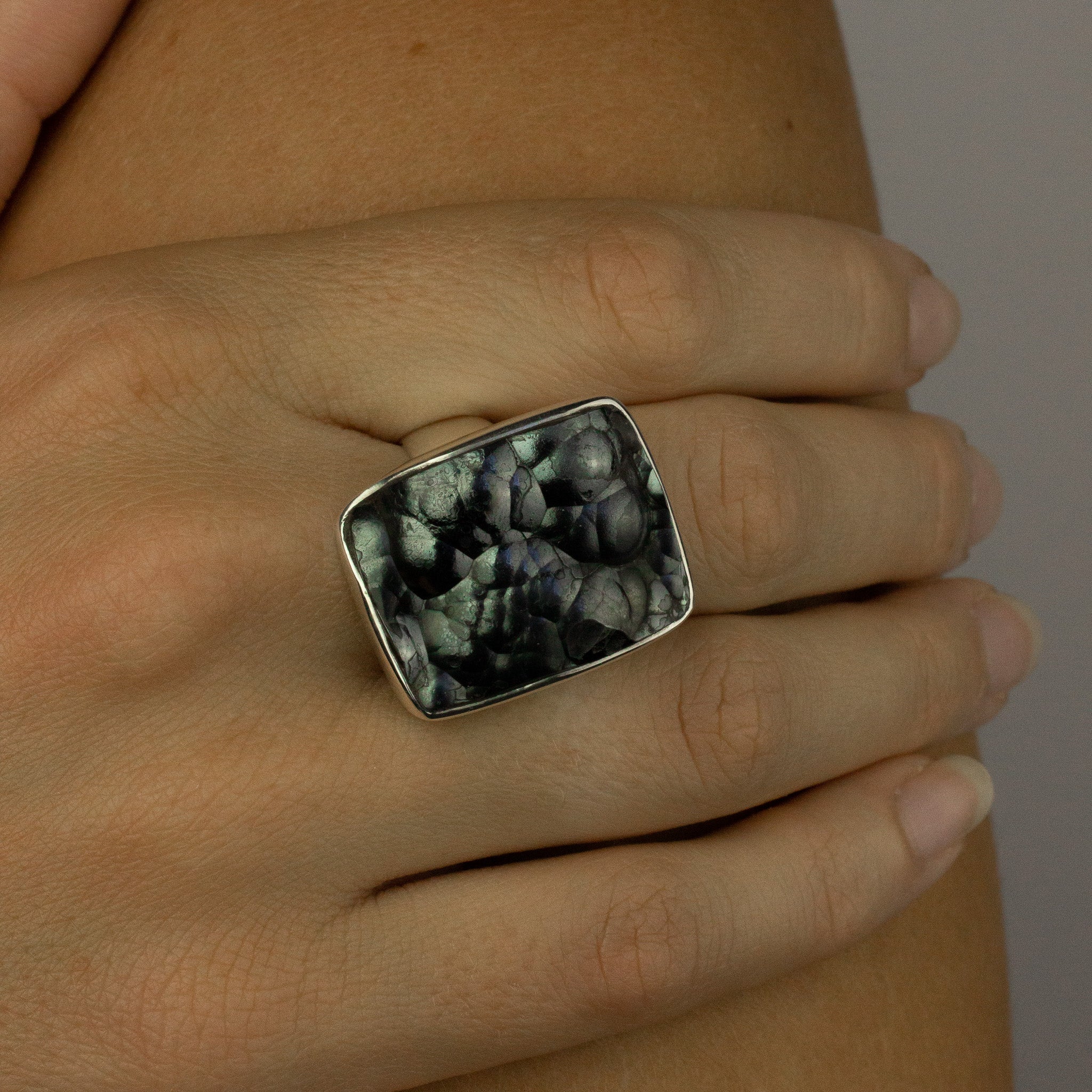 Botryoidal Hematite Ring