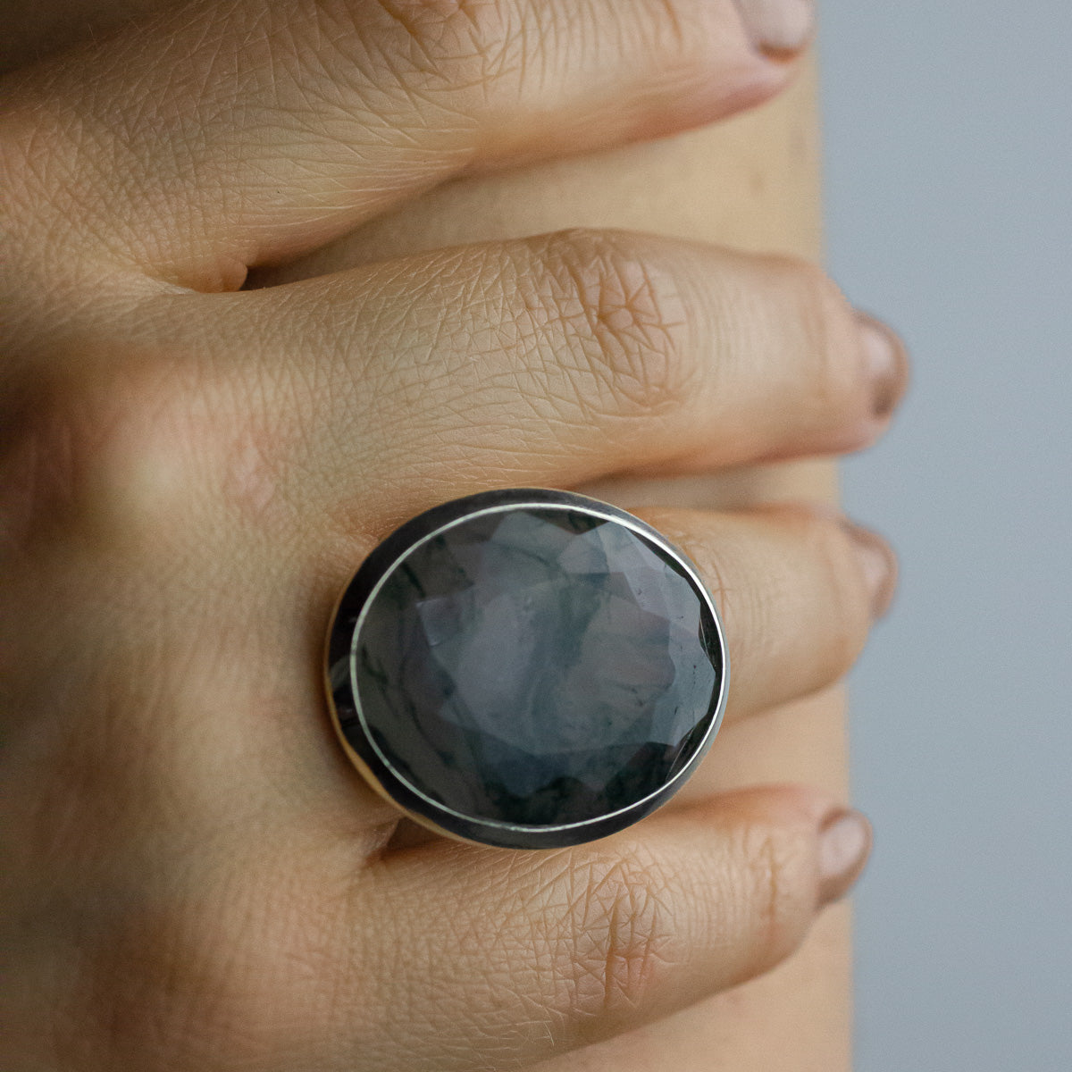 moss agate ring