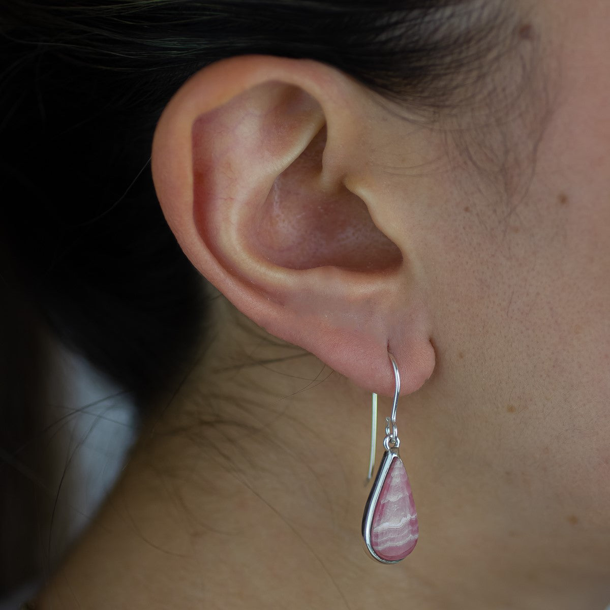 rhodochrosite earrings