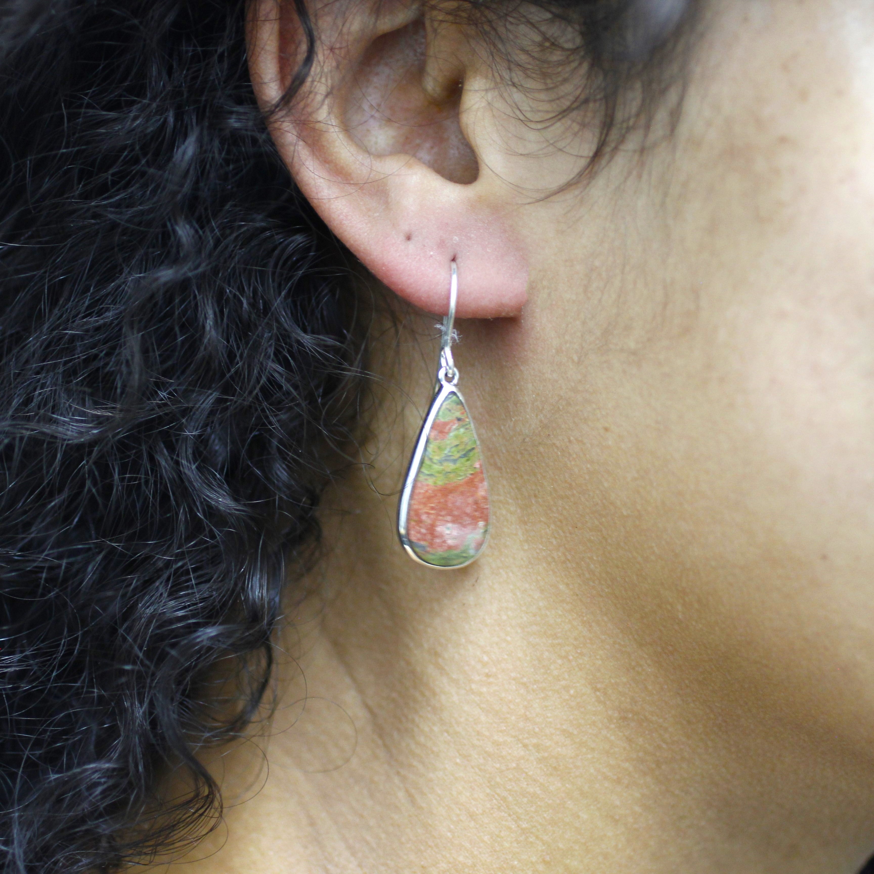 unakite earrings 