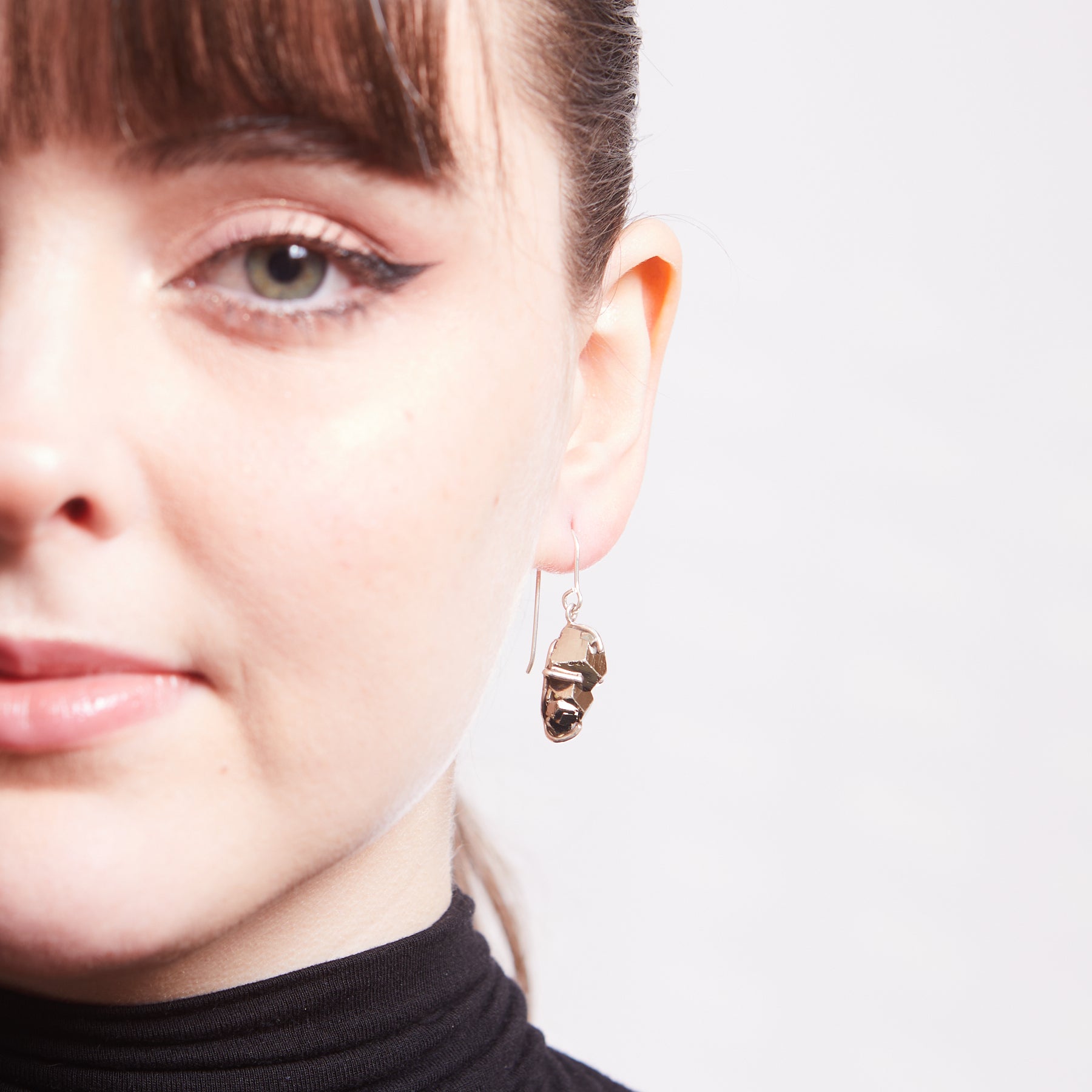 Pyrite Drop Earrings