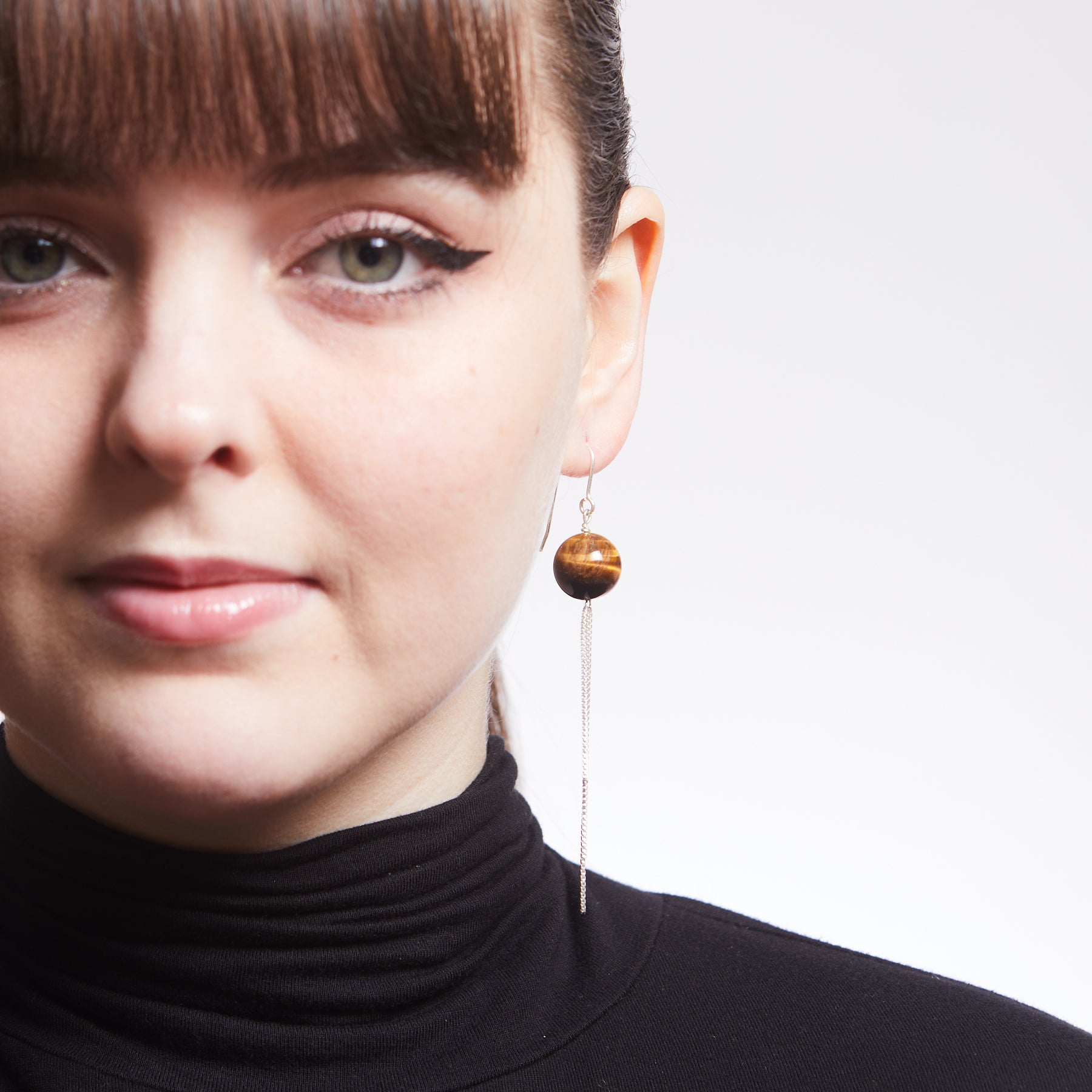 Tiger Eye Drop Earrings