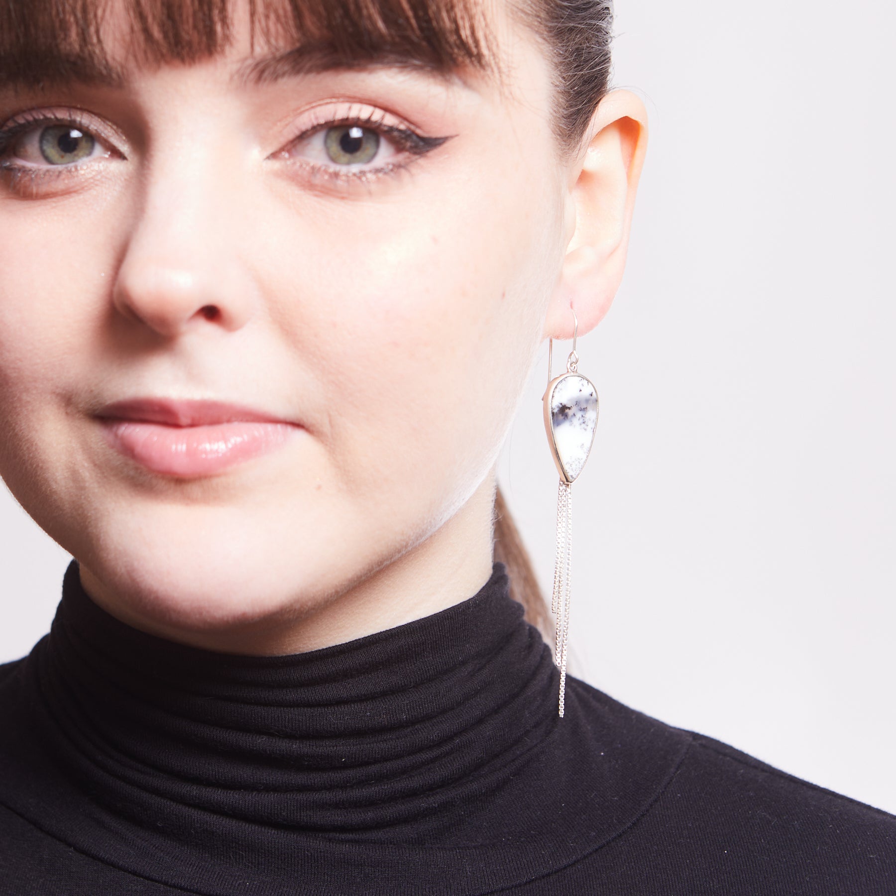 Dendritic Opal Drop Earrings