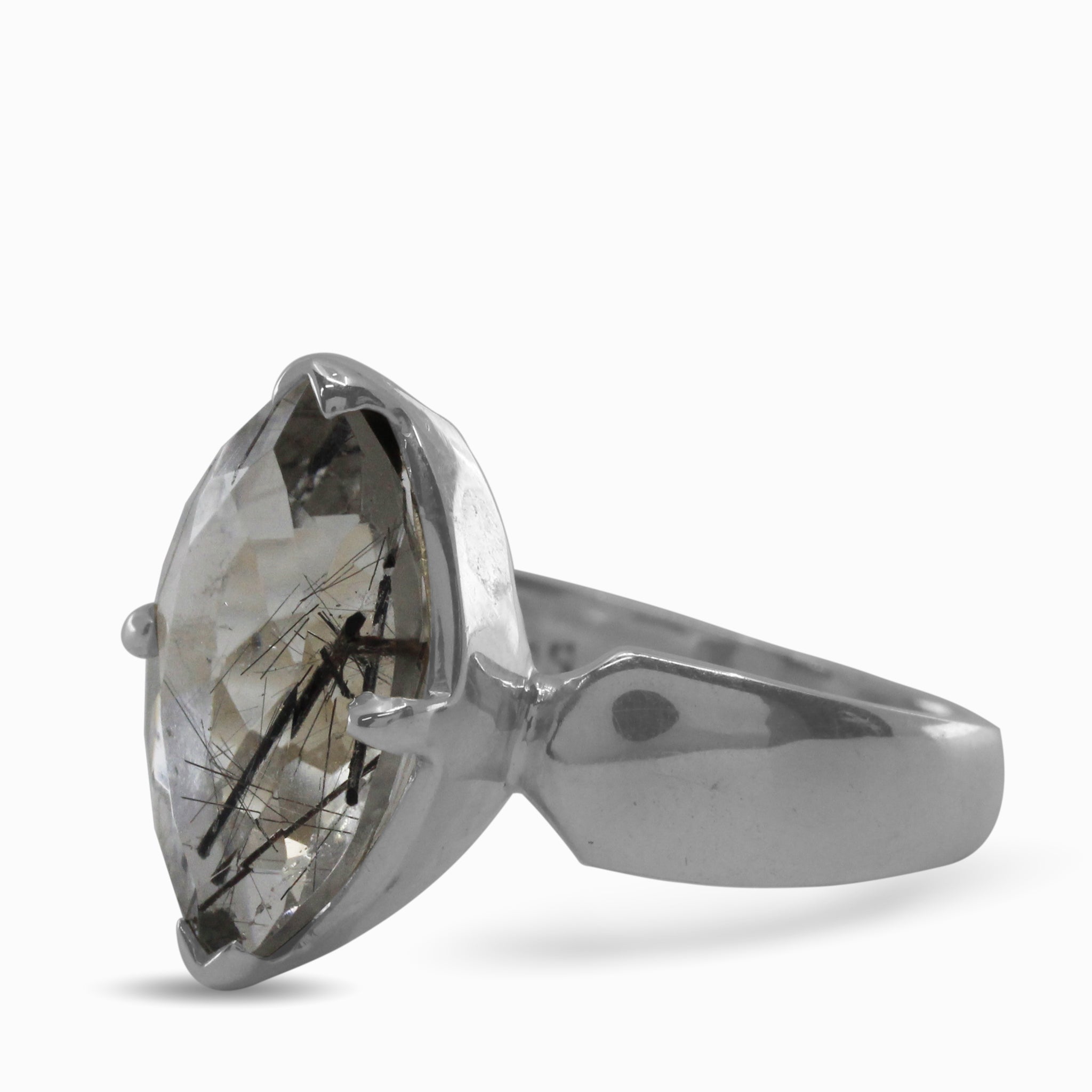 TOURMALINATED QUARTZ RING 